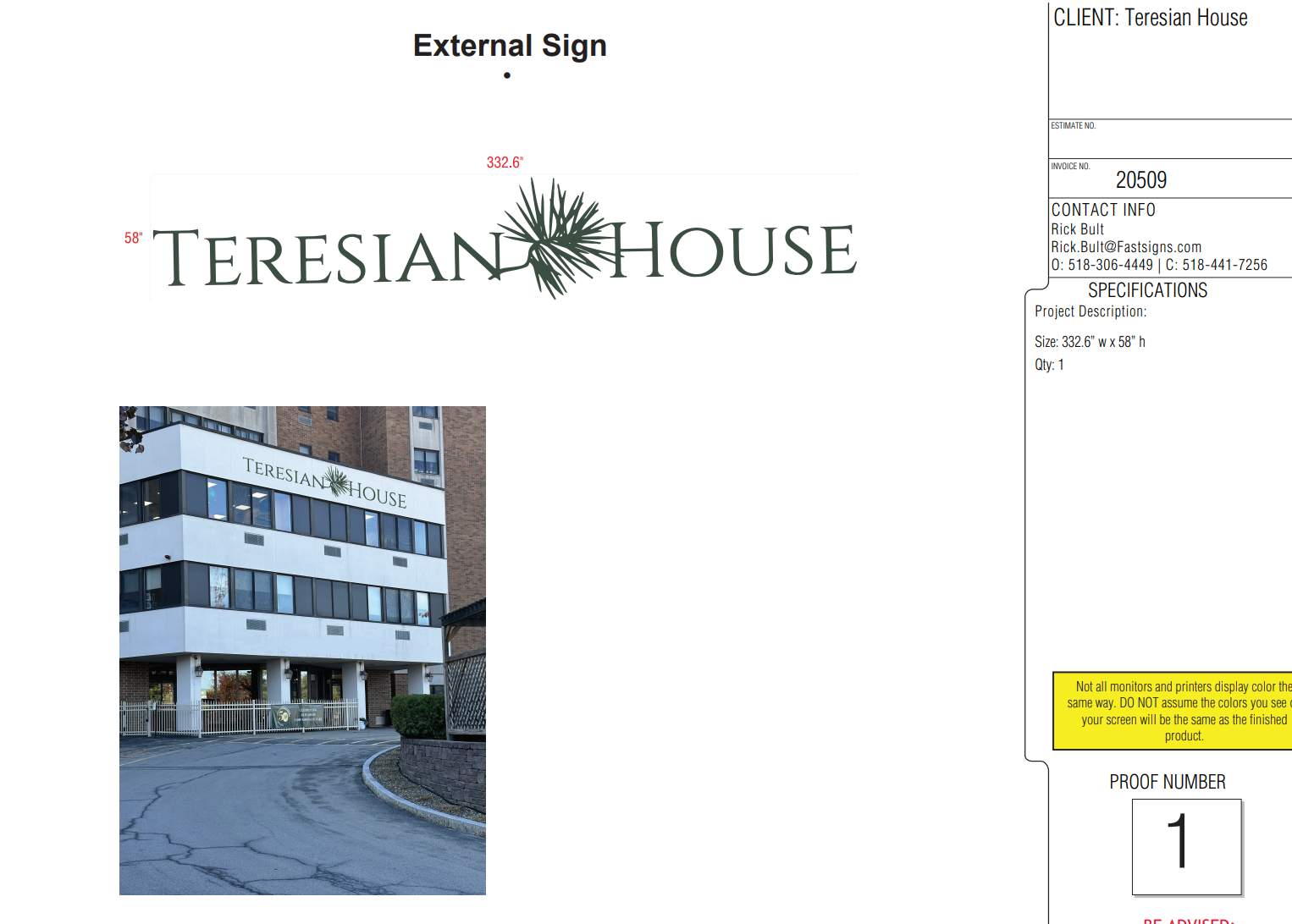 Teresian House Dimensional Letters Installation in Albany by FASTSIGNS of Saratoga Springs