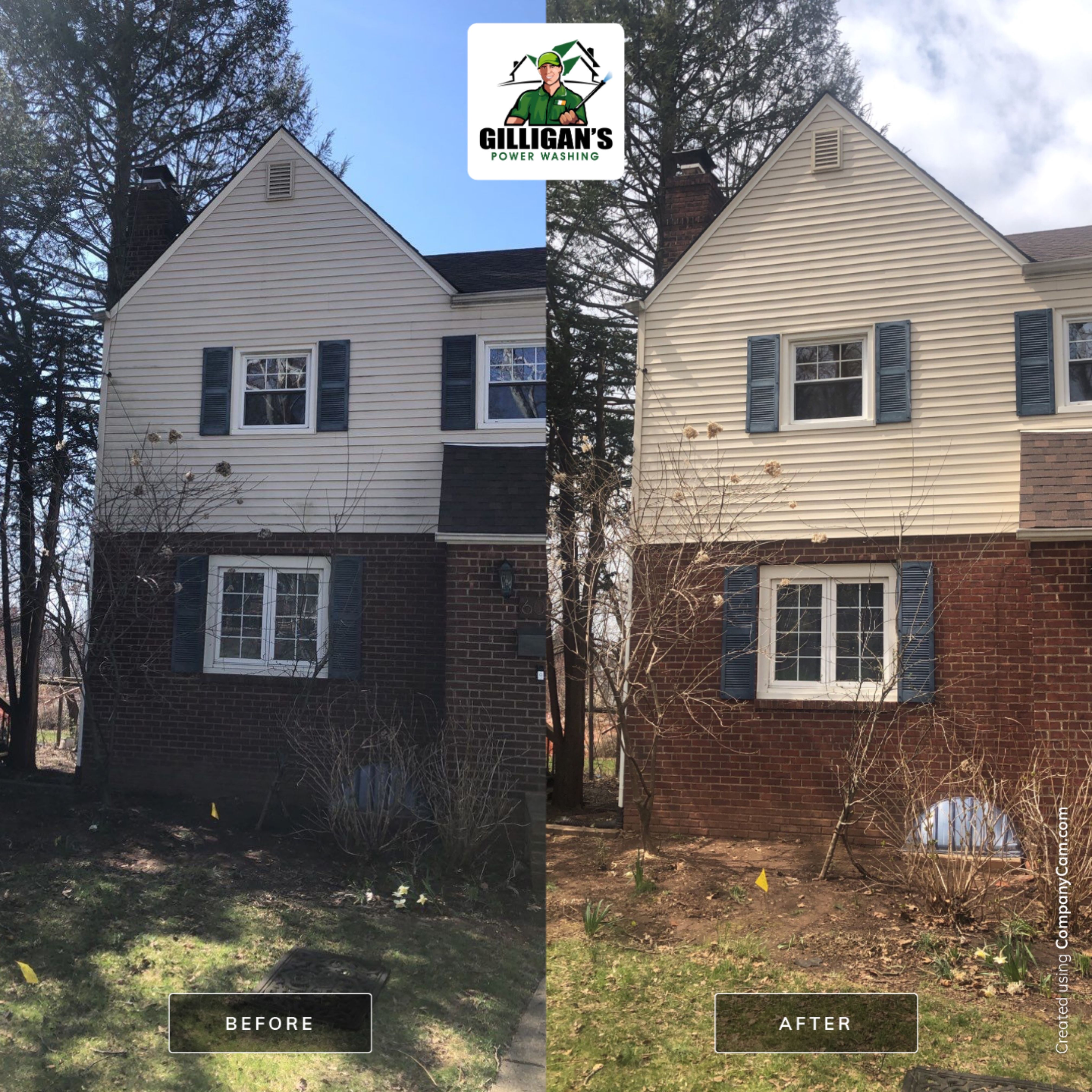 Exterior Cleaning using Softwashing by Gilligan’s Power washing