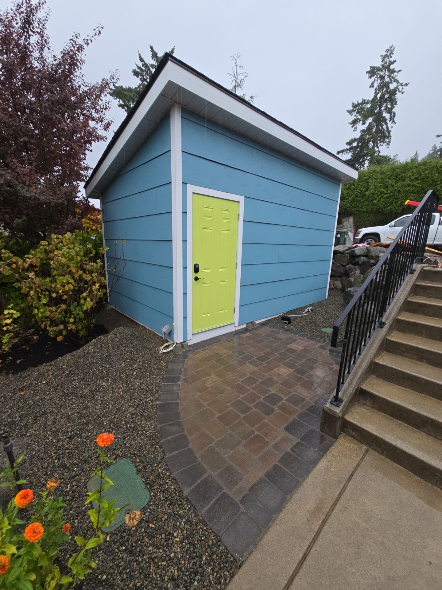 Backyard Transformation — Custom Shed, Paver Patio & Retaining Wall by Habanero Garden and Exterior Care