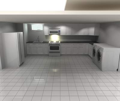 Basement Remodel using Tile (In Progress)