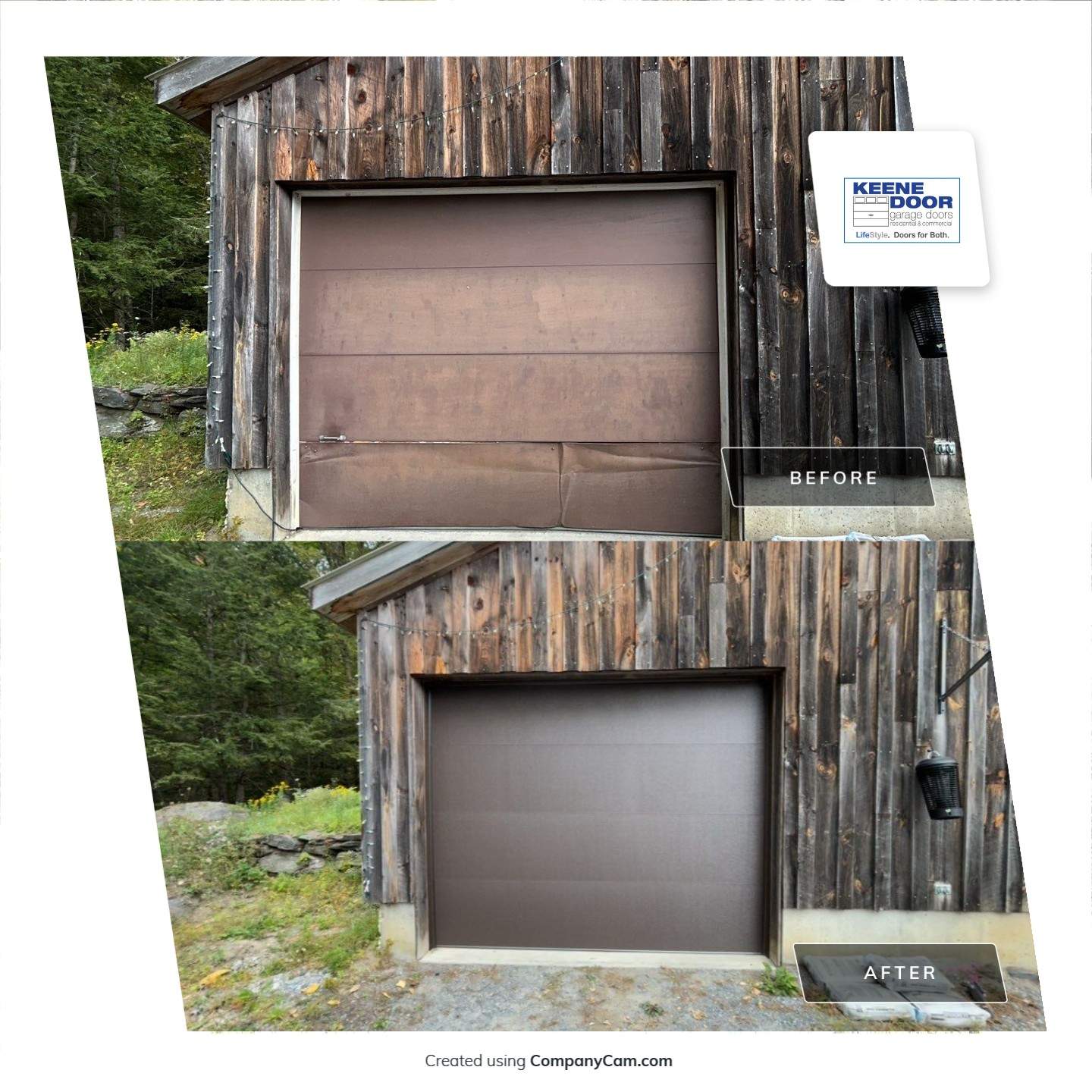 Door Installation using Raynor Encore Garage Door by Keene Door