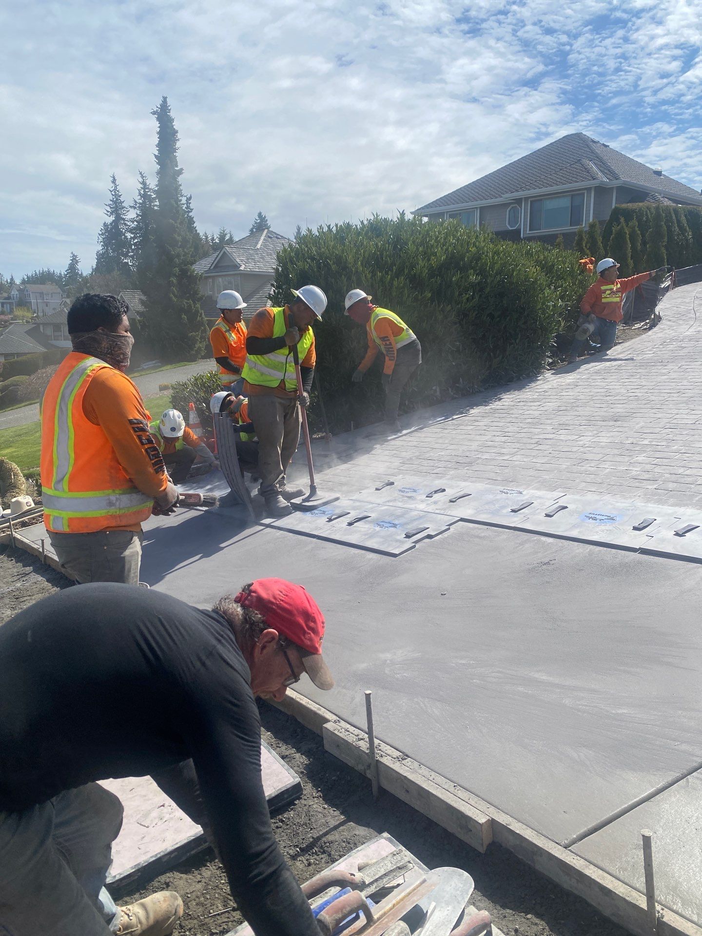 John | Stamped Concrete Driveway Makeover by Jireh Asphalt & Concrete Inc 