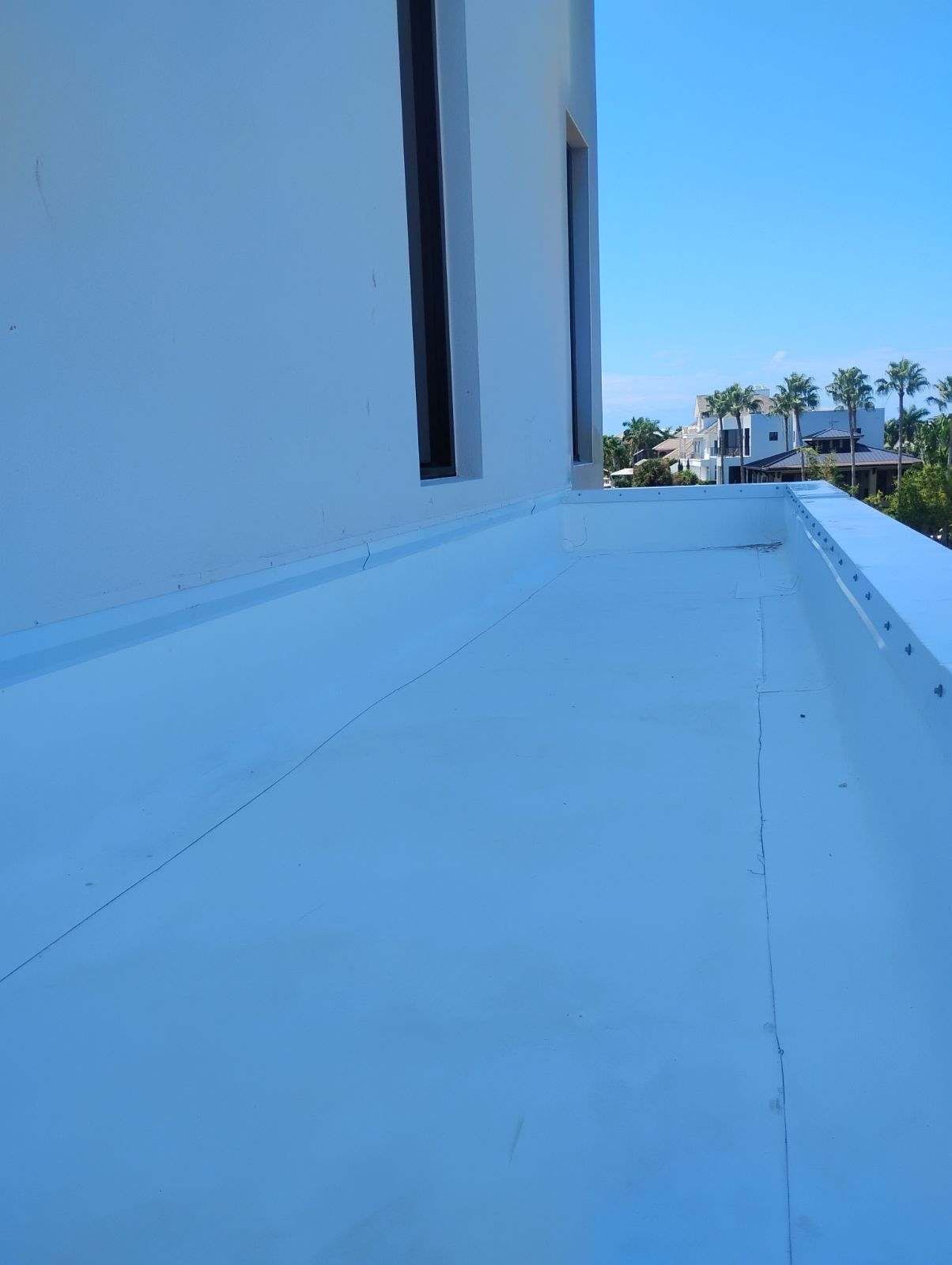 Residential Install of Flat TPO by International Roofing
