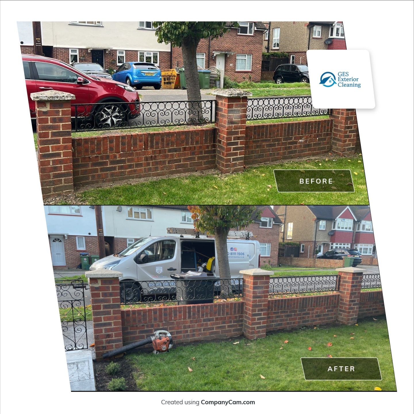 Roof Clean and Coping Stones using Honda 15lpm Low Pressure Washing Machine by Ges Exterior Cleaning ltd