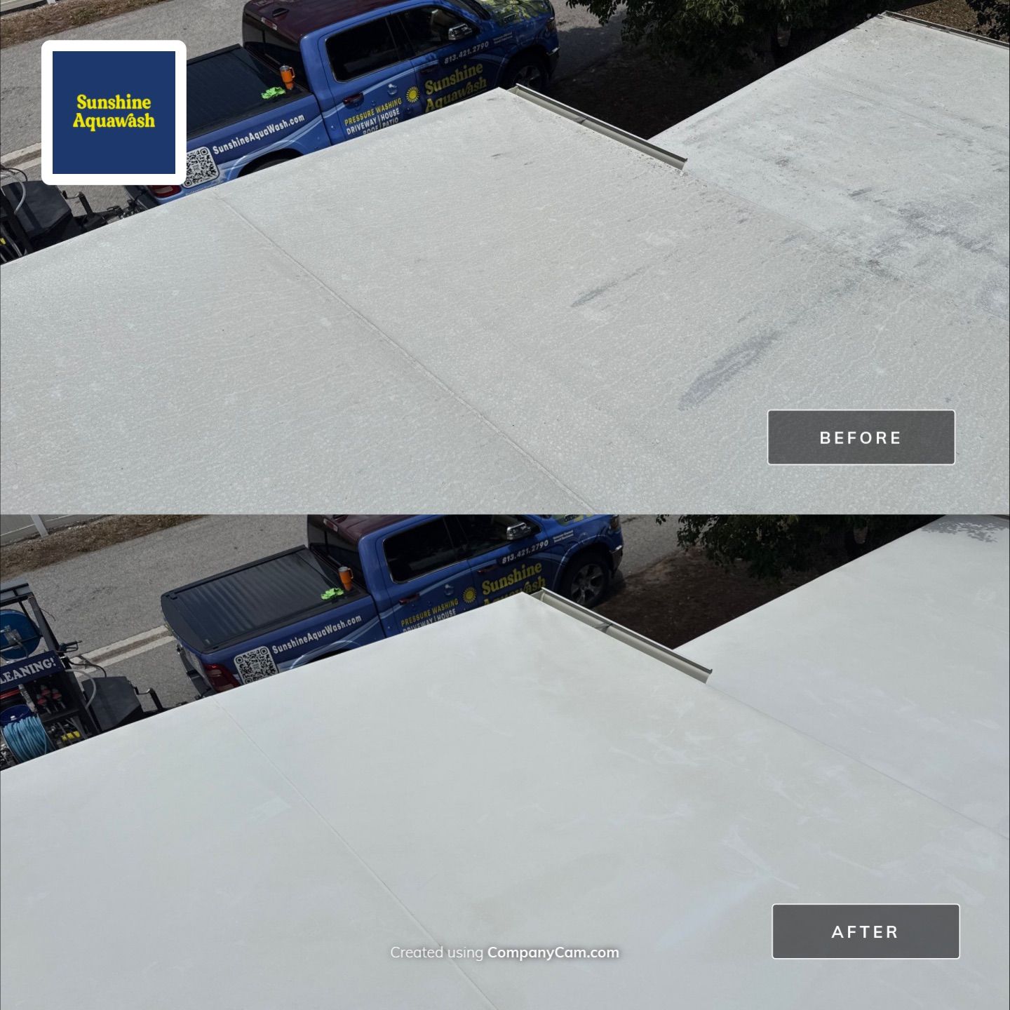 TPO Roof Cleaning in Shadow Brook Mobile Home Park – Palmetto, FL by Sunshine AquaWash