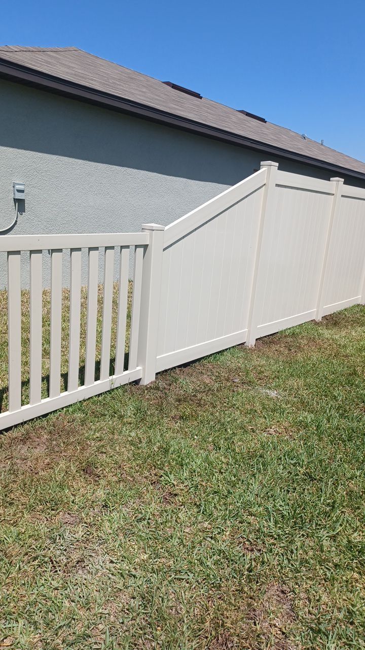 Sun City 6 ft. Tall Tan Vinyl Privacy Fence by Asap fence and gates, LLC