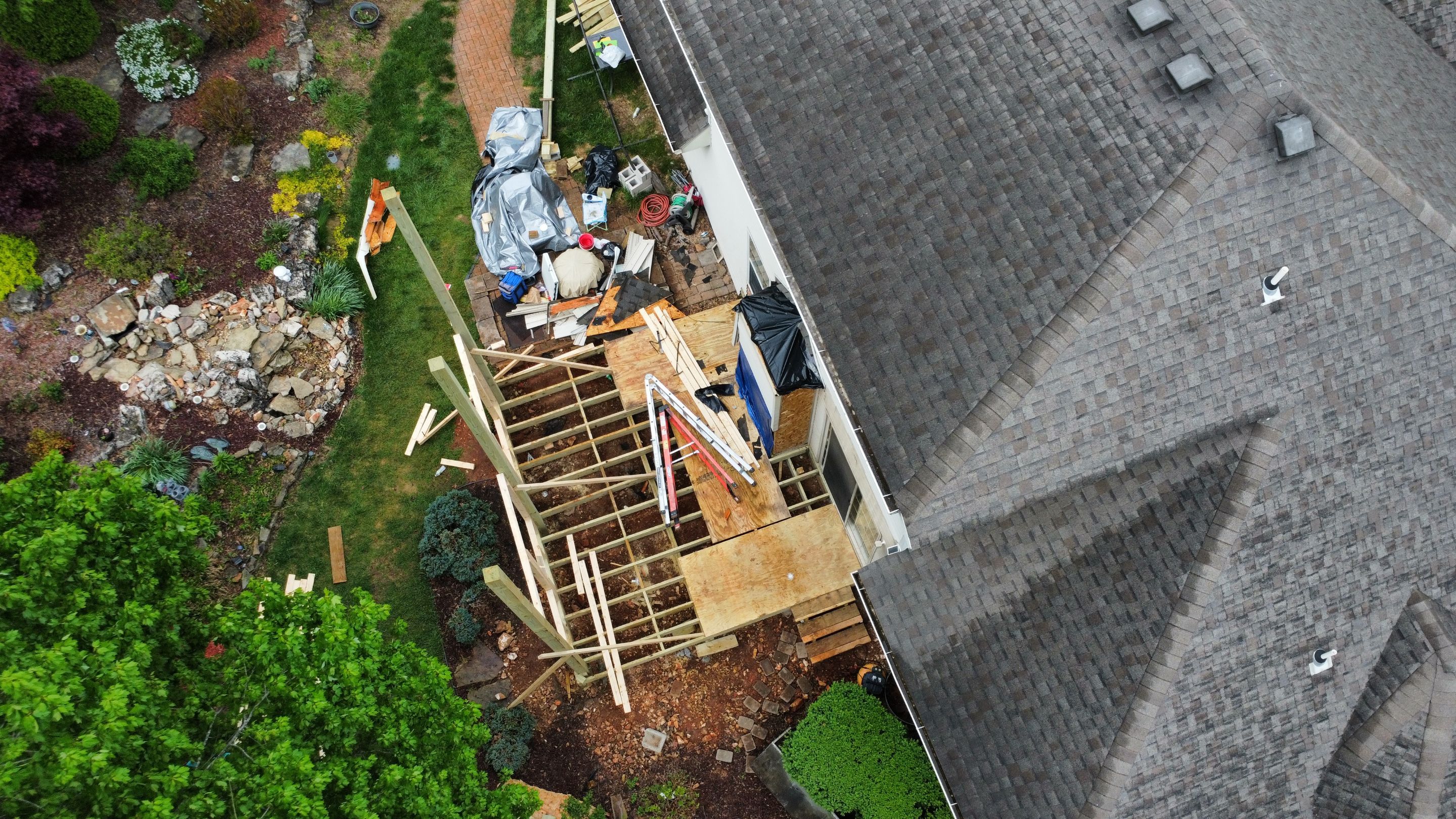 Residential Porch Roof Install - Atlas Pinnacle Pristine Shingle - Color Weathered Wood  by Titan Commercial & Residential Roofing 