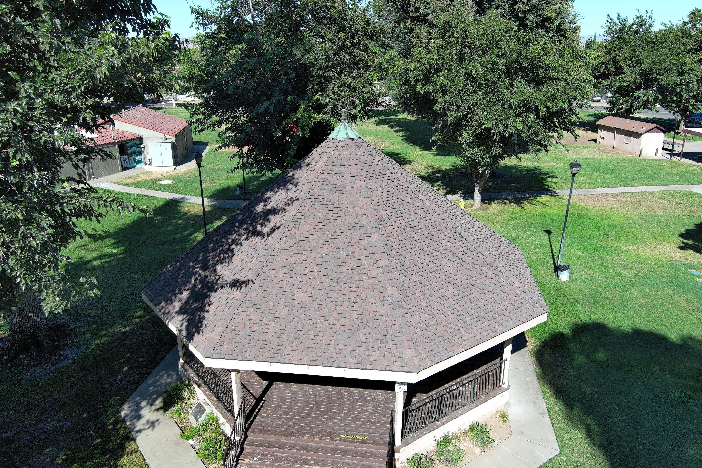 City of Gustine Gazebo project by Straight Edge Roofing Inc