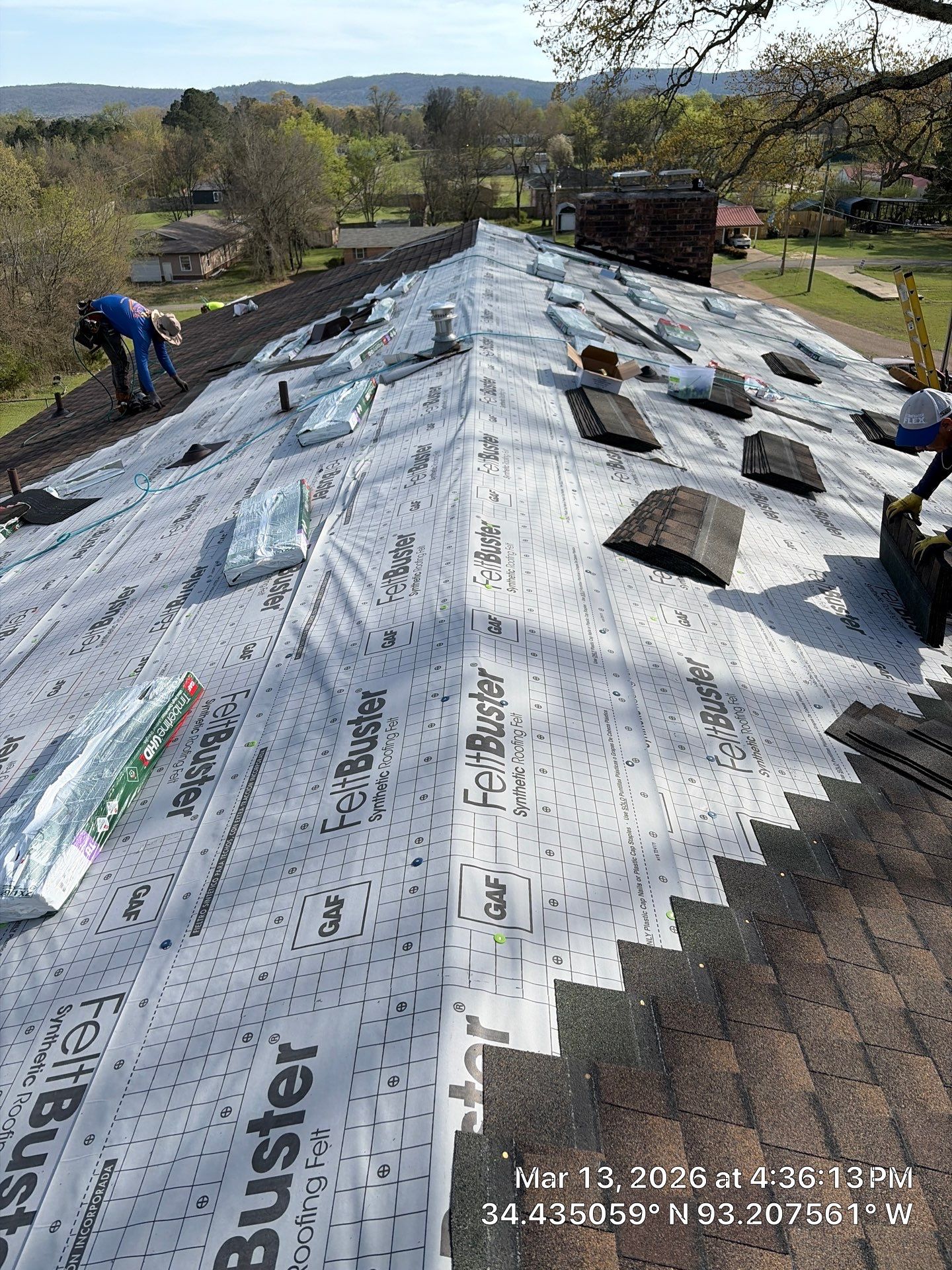 GAF Timberline UHDZ Shingle Roof Replacement and Decking Repair in Pearcy by Temple Roofing and Exteriors