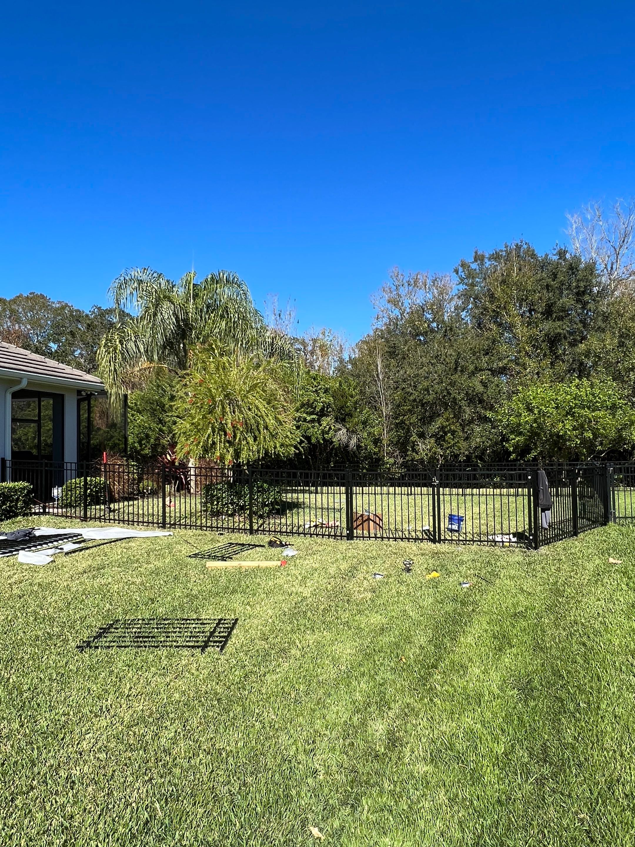 Bradenton, FL  4ft. Tall 3-rail Black Aluminum Fence  by Asap fence and gates, LLC