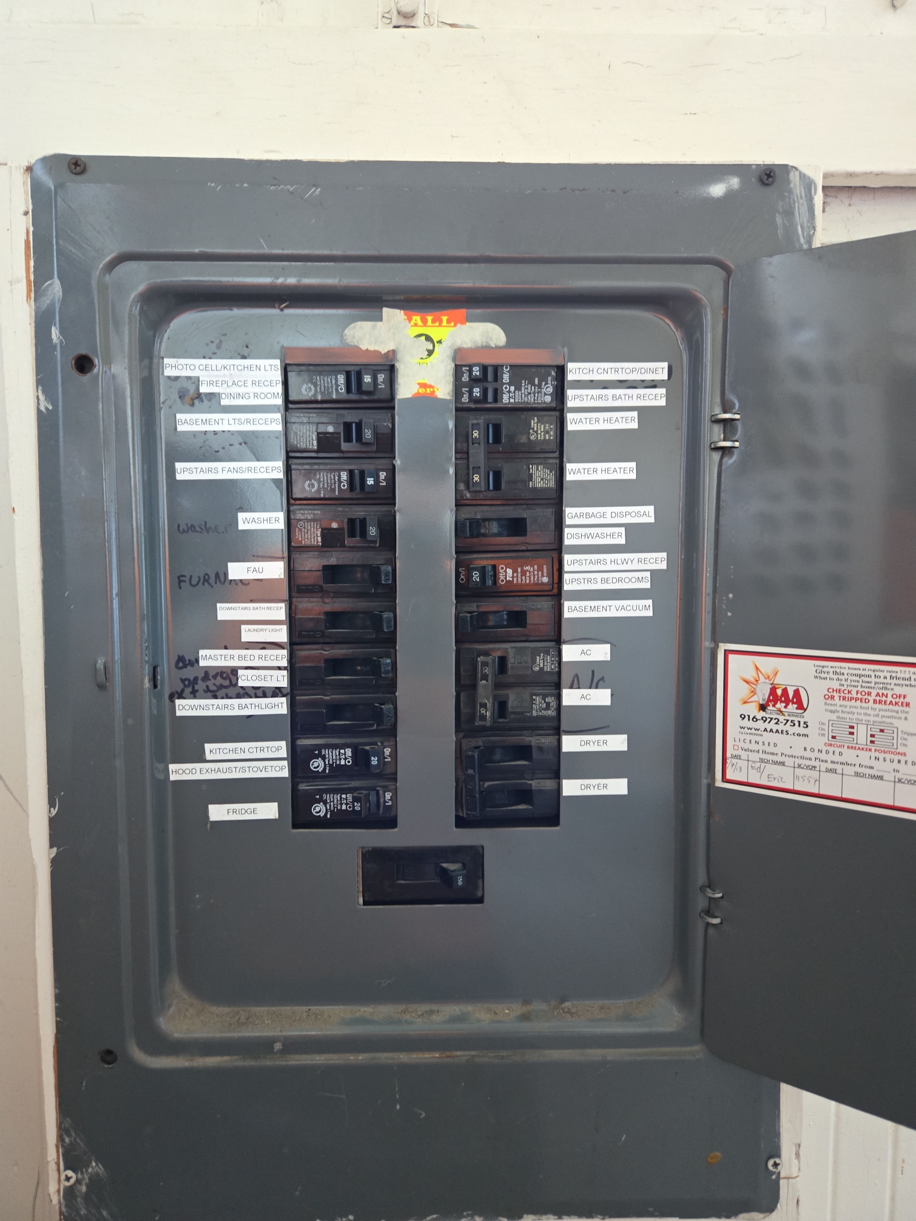 Electrical panel replacements ( Triplex ), sub panel replacement by Peach Electric Inc