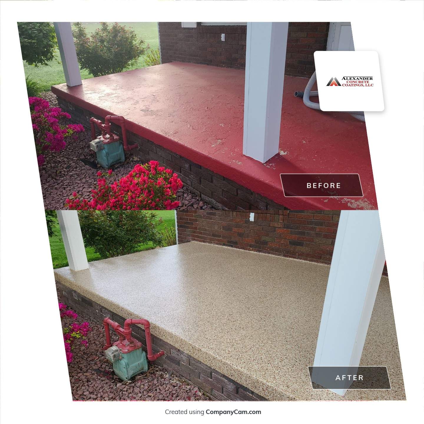 Porch in Pecan - Campbell, OH by Alexander Concrete Coatings