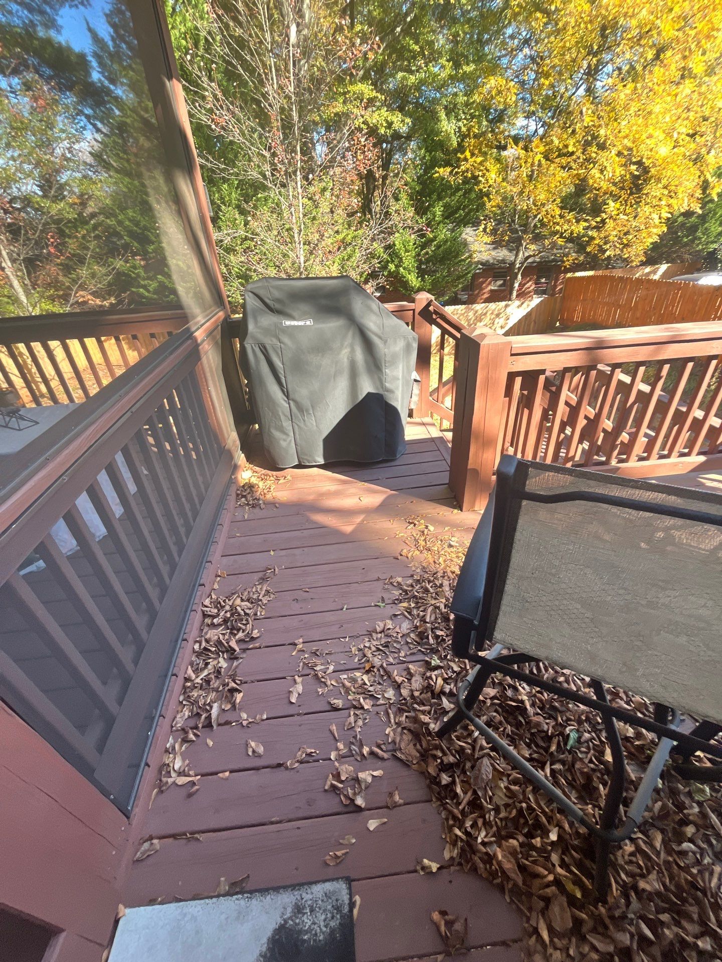 Deck Resurface using Trex and Deckorators ALX Contemporary railing by Nelson Exteriors 