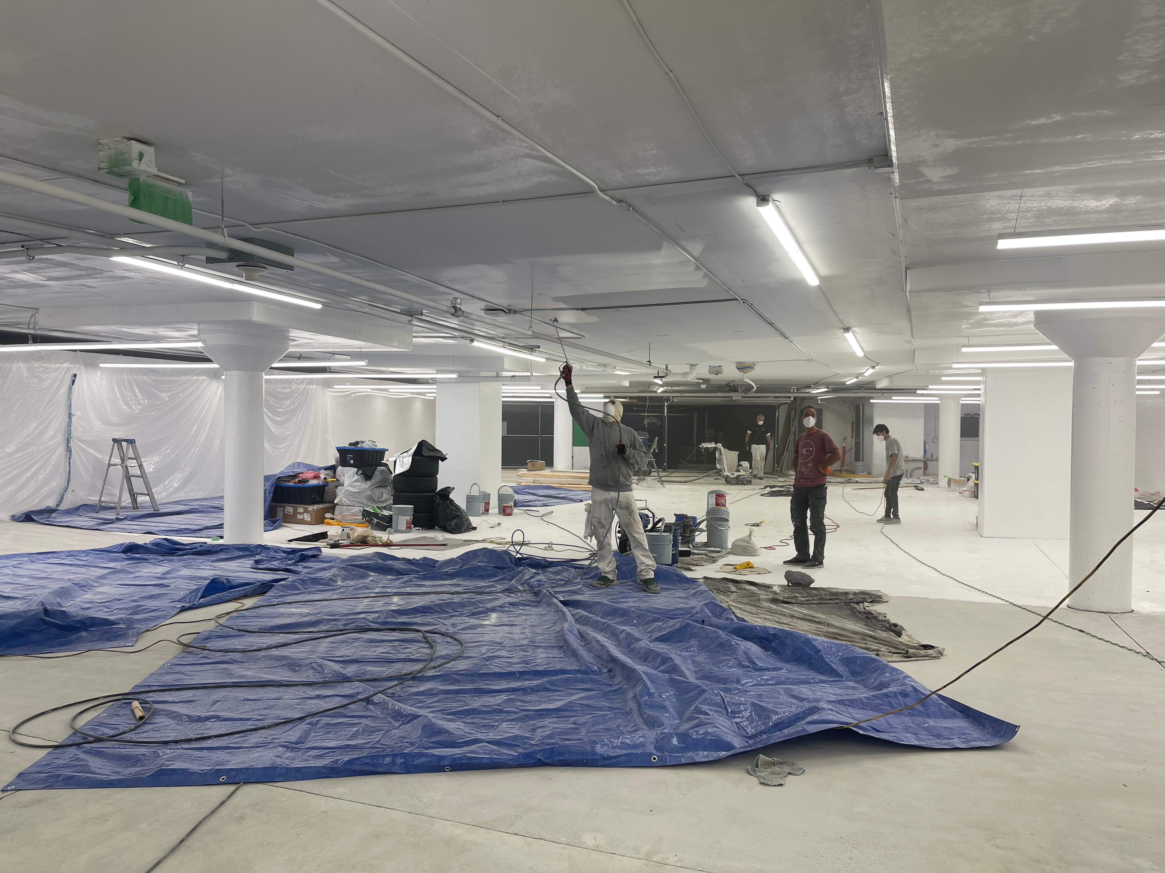 Commercial Ceiling Painting – Downtown Location by YVR Construction Group