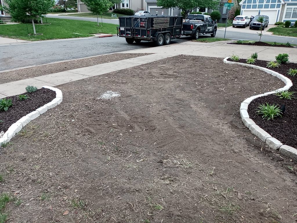 Front Yard Landscape by LAND ESCAPES LLC