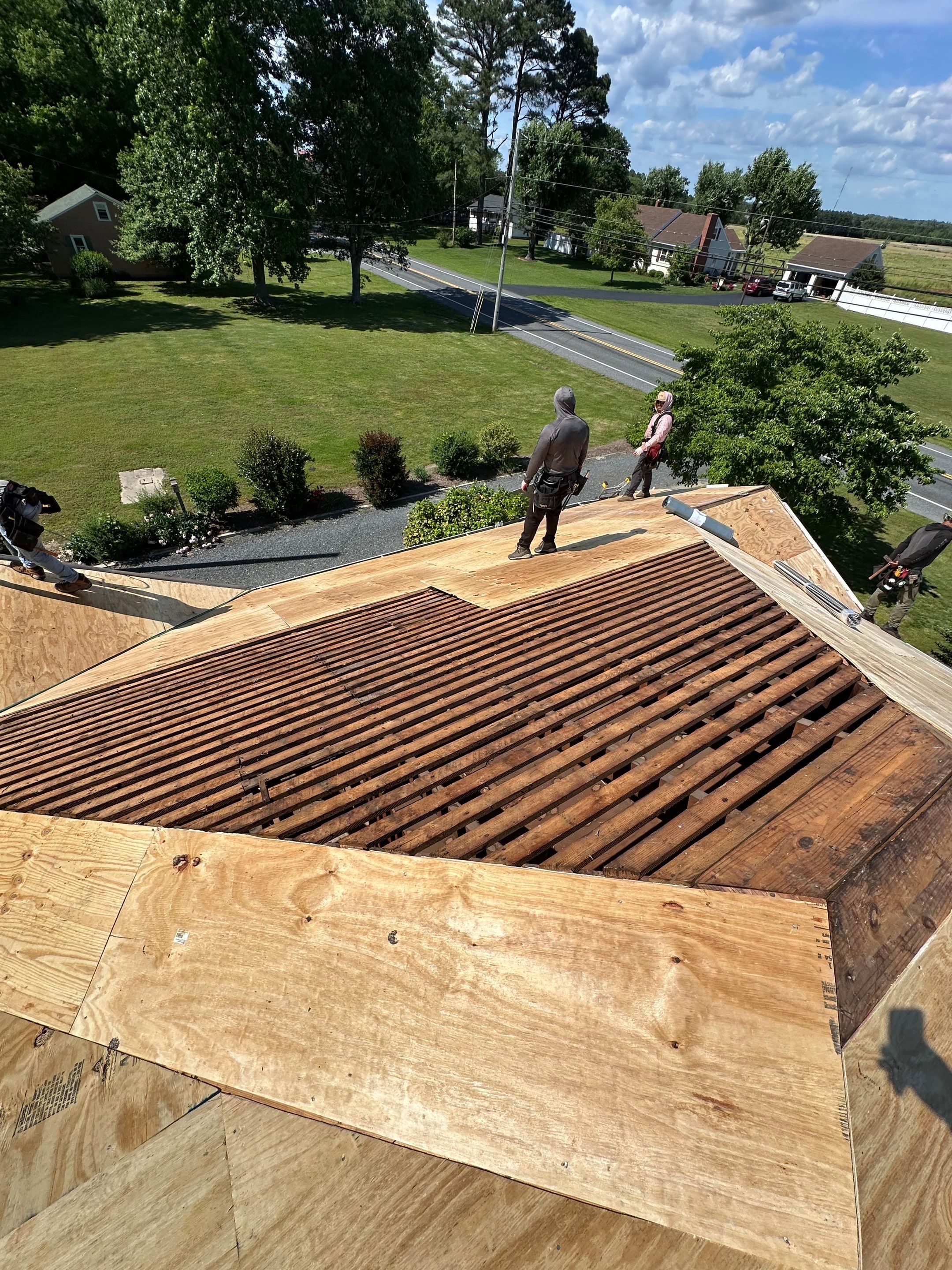 Full Roof Replacement and Plywood Decking Installation in Snow Hill by First Chesapeake Roofing