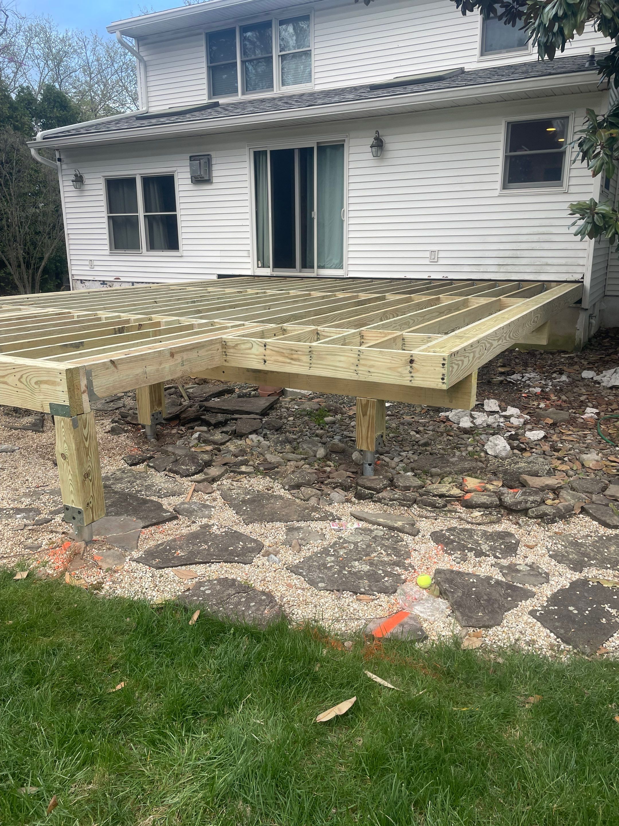 Deck Resurface with an add on roof in Princenton by deck guardian