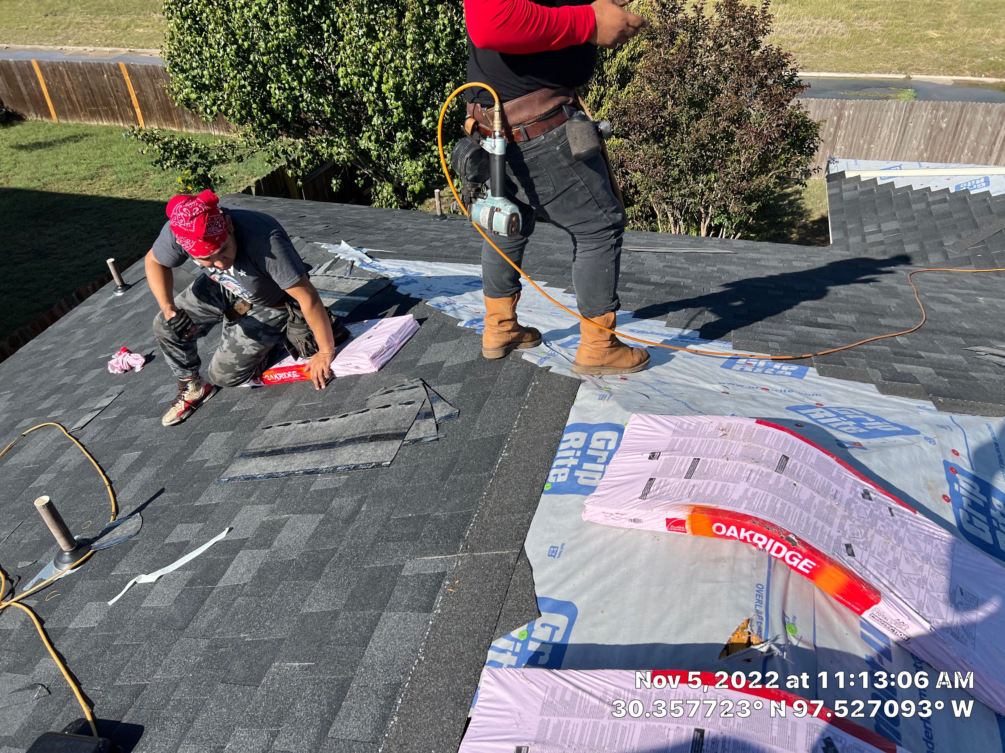 Asphalt Shingle Roof Replacement and Window Glazing in Manor by Caliber Restoration LLC