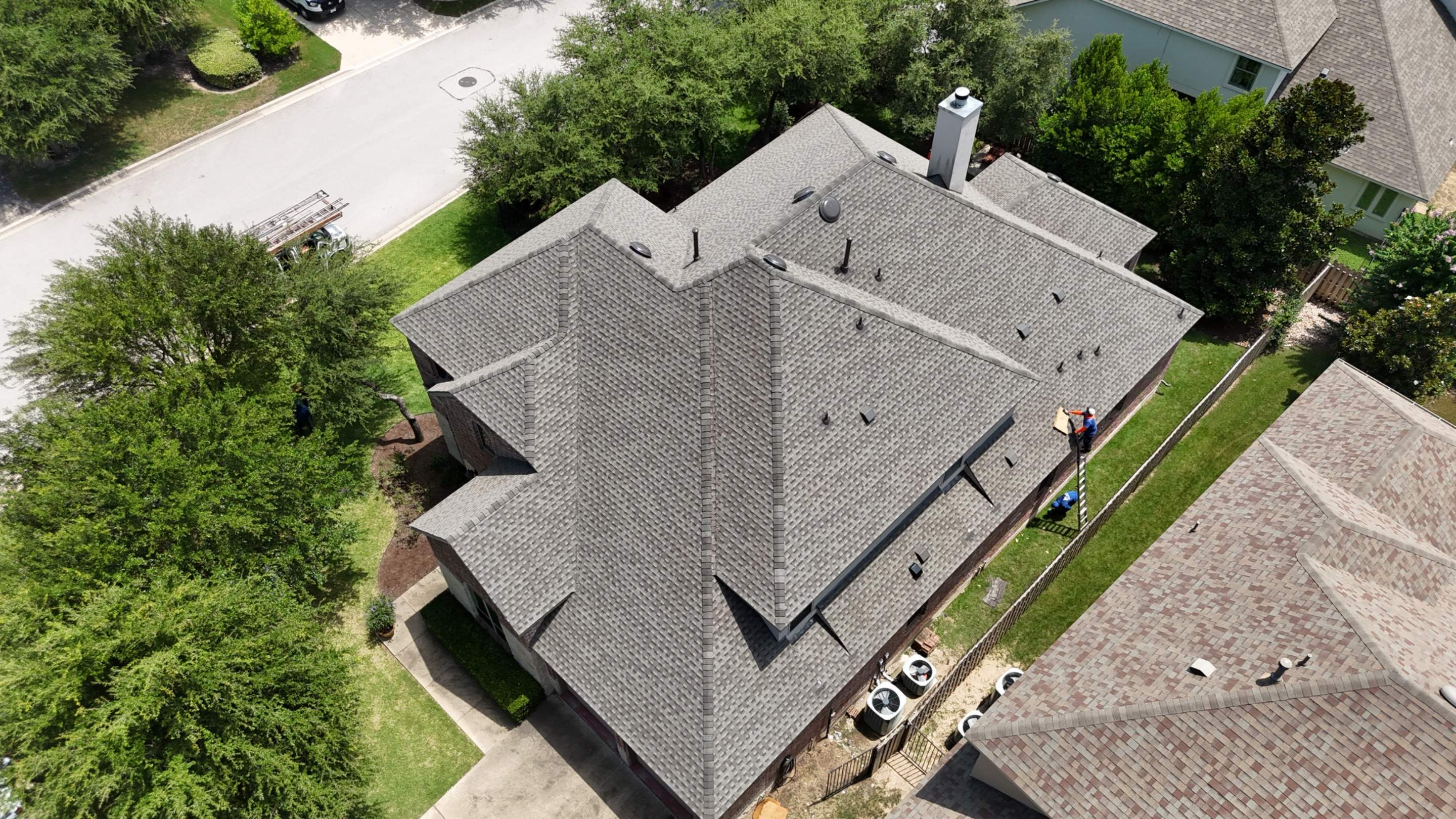 Austin Residential Roof Installation with GAF Shingles and Radiant Barrier by RoofsOnly.com