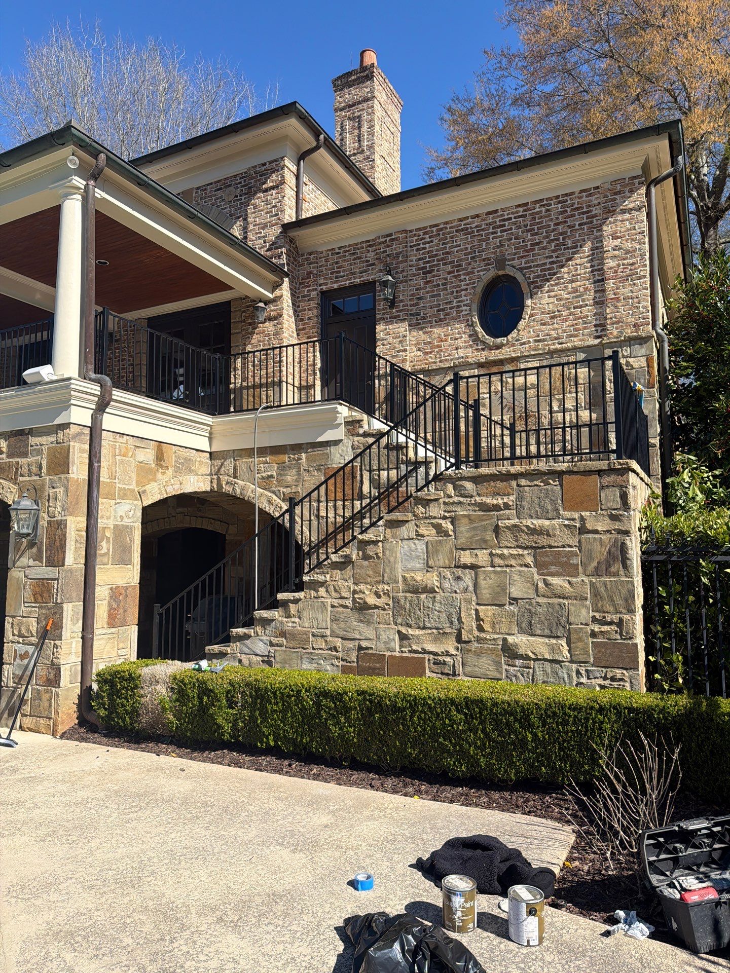 Alpharetta, GA Trex Deck Floor Resurface, Steel Railing Install, and Metal Roof Replacement by Nelson Exteriors