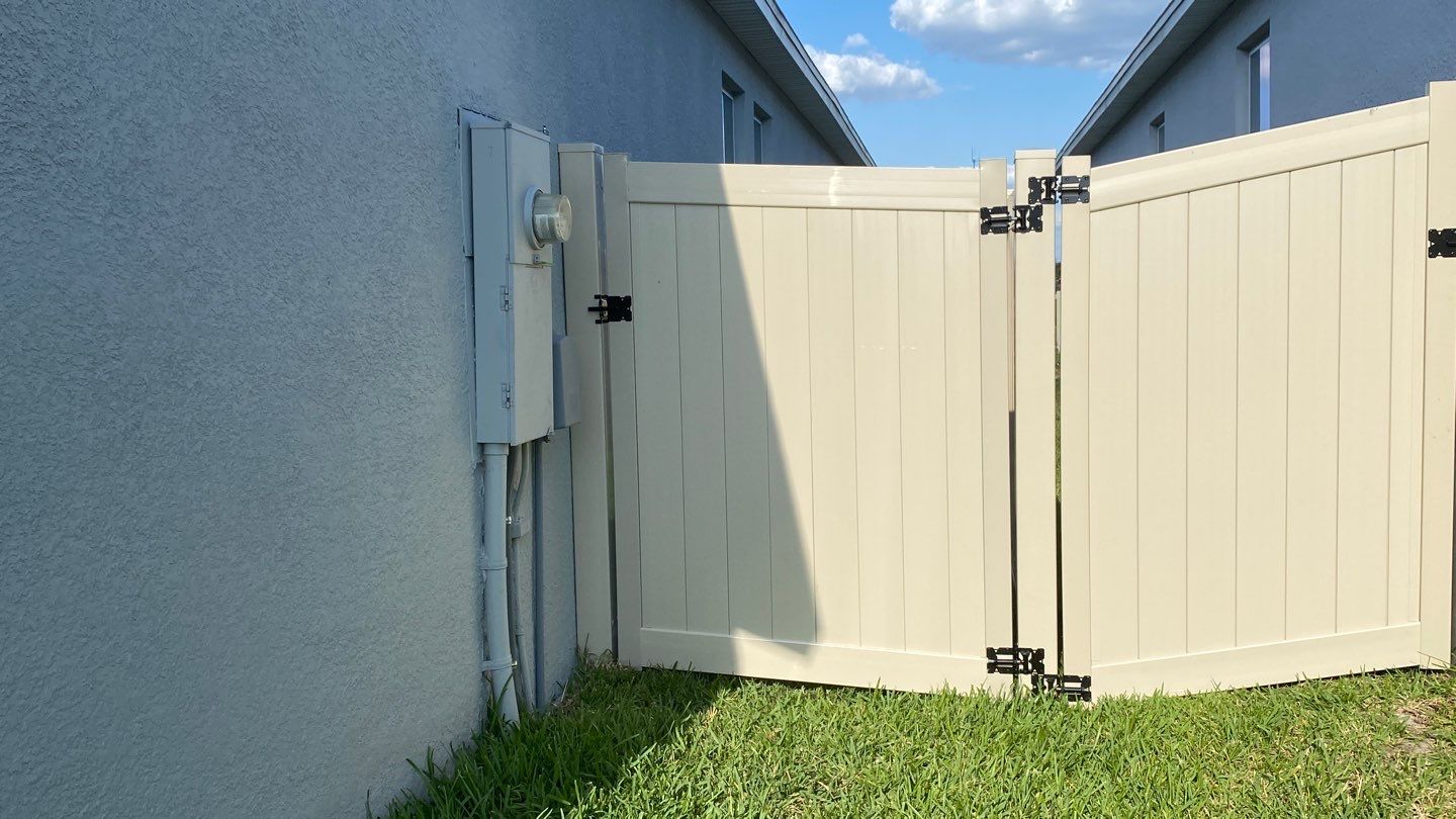 Bradenton, FL  6 ft. Tall Tan Vinyl Privacy Fence by Asap fence and gates, LLC