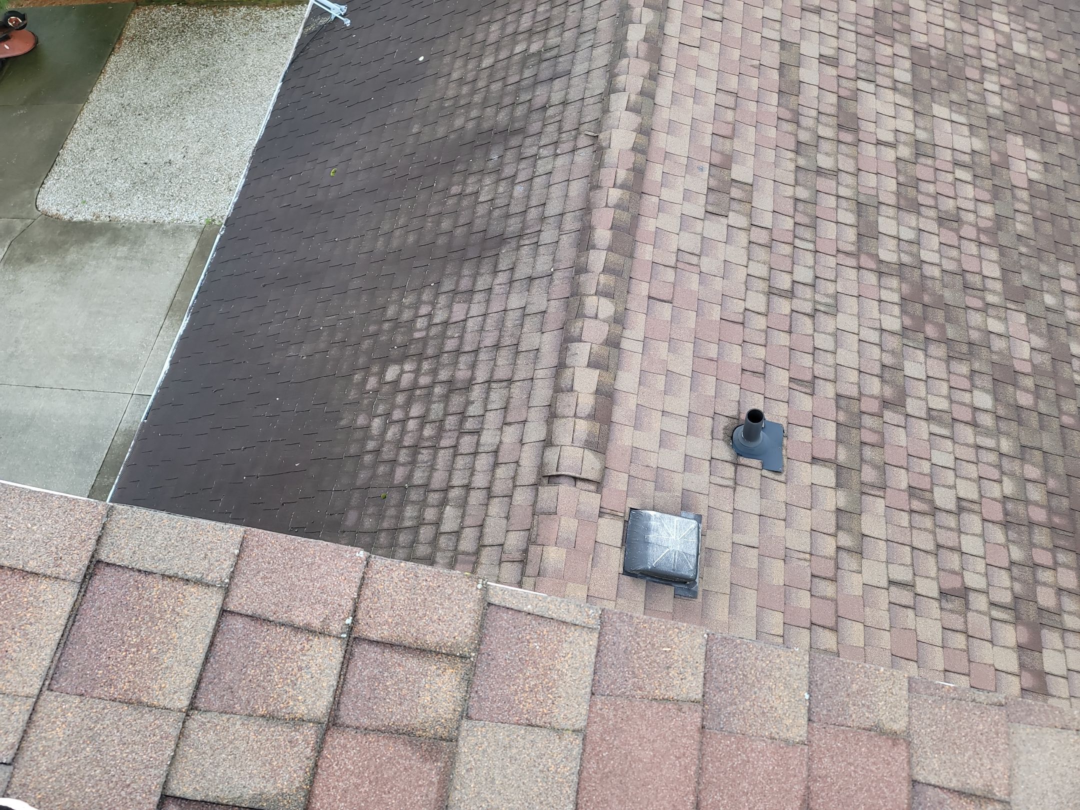 Atlas Pinnacle, Color: Weathered Wood, Drip Edge, Color: Royal Brown by Eagle Eye Roofing