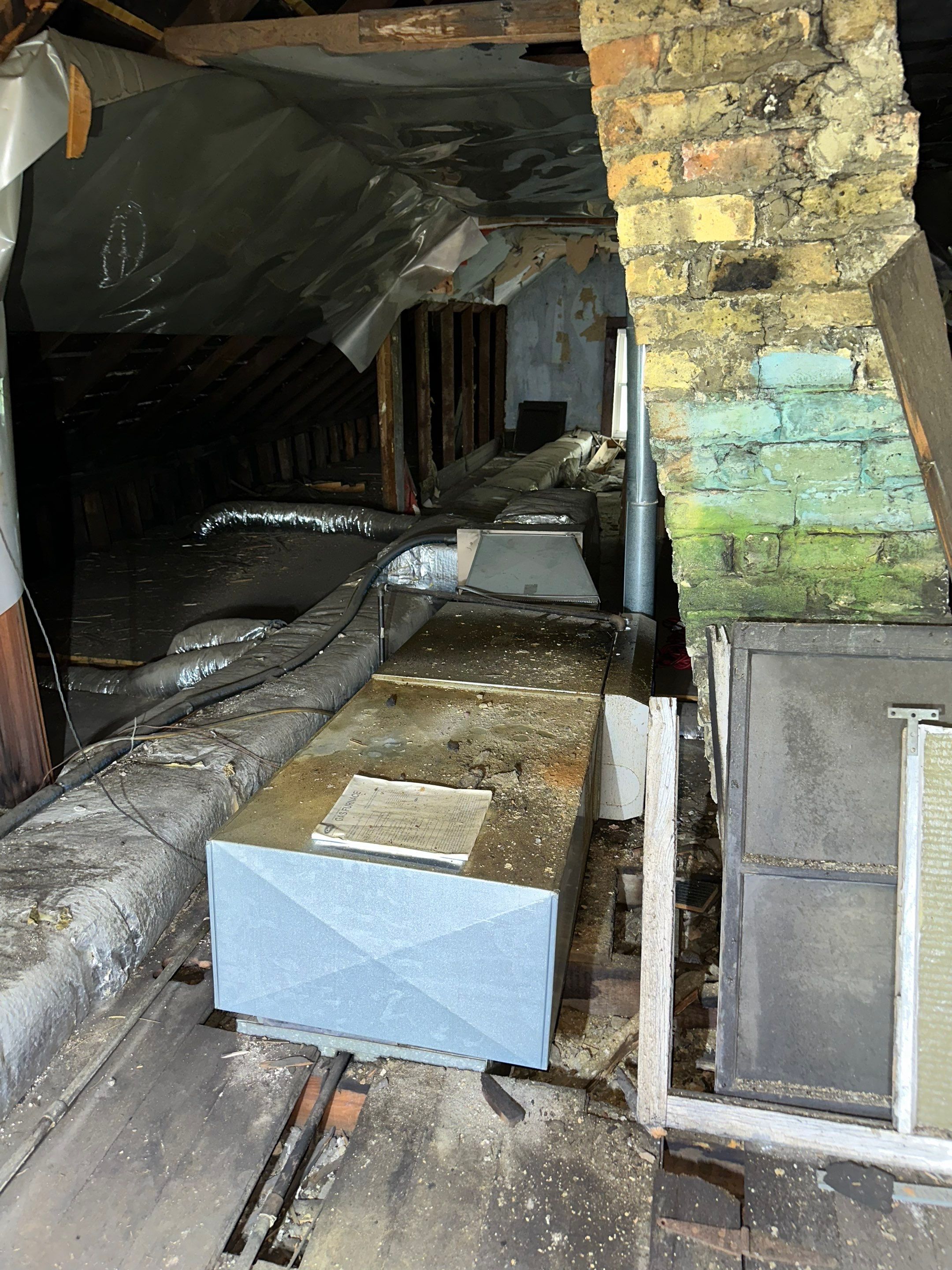 Hybrid Heat Pump System Attic Installation by MMDS