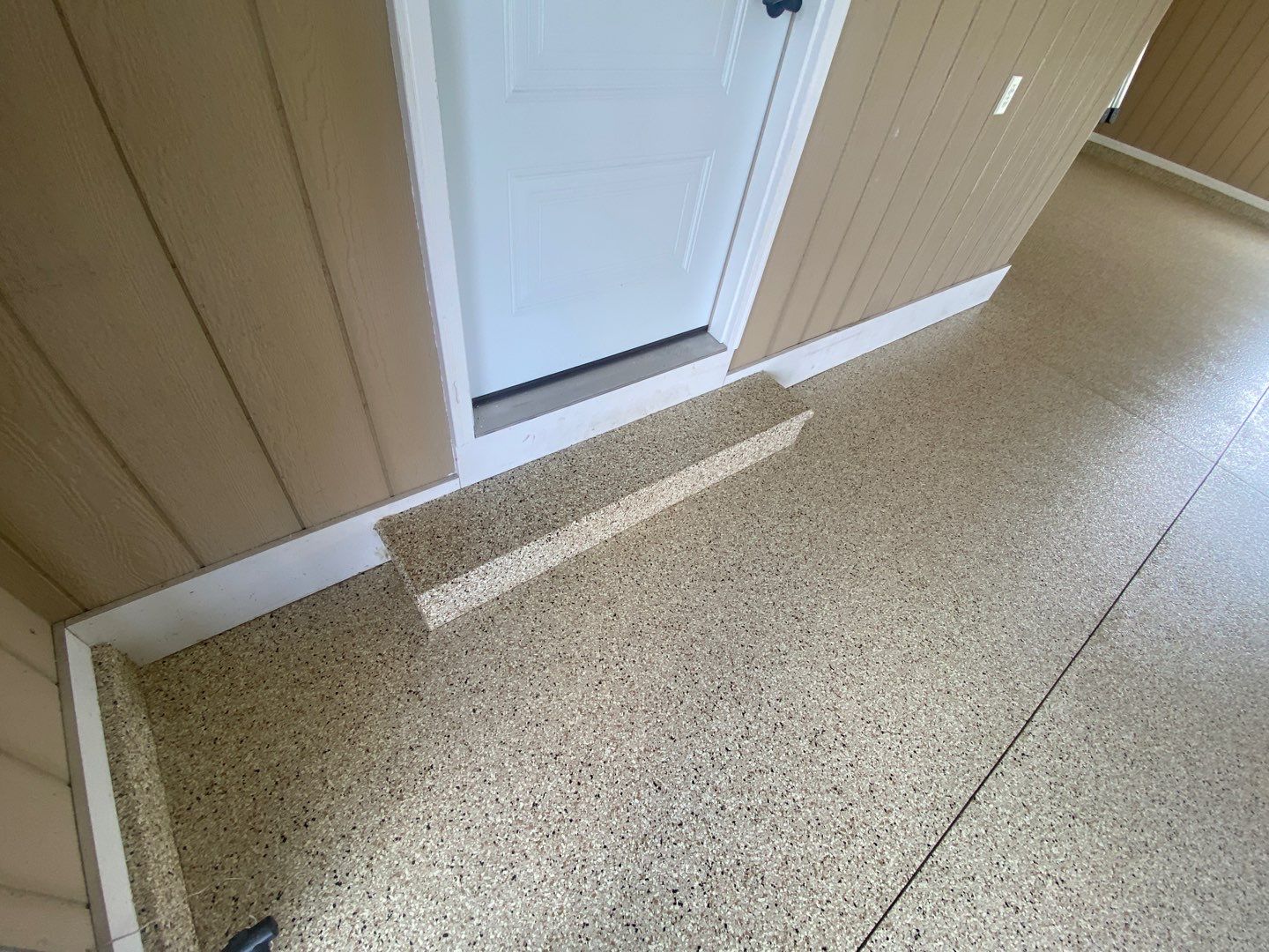 Garage Floor using Driftwood by Your1DayFloor.com