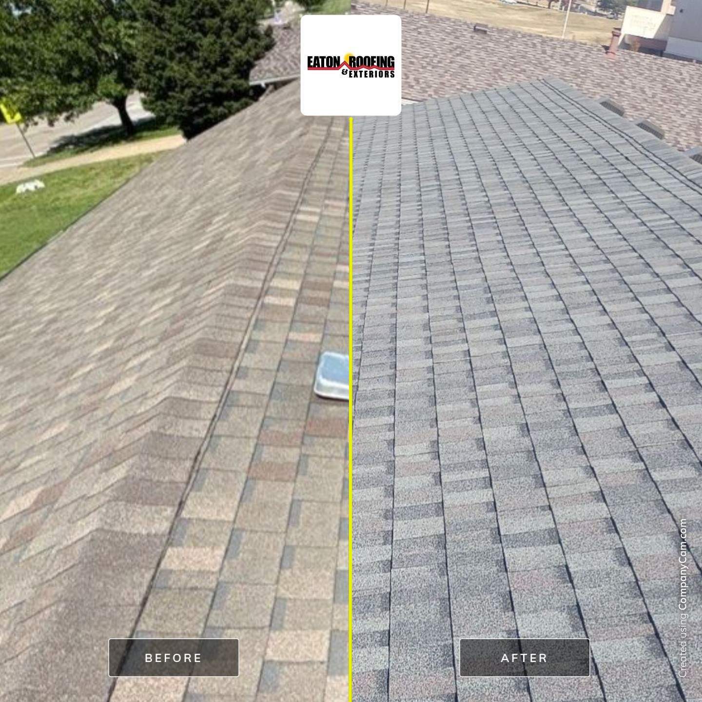Roof & Gutter Replacement - Before & After by Eaton Roofing