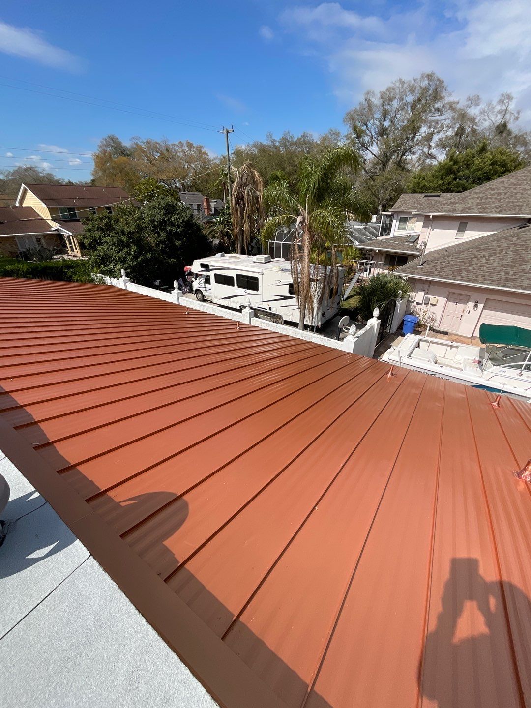 Residential Re-Roof using MS Metals, Copper Penny, Standing Seam. by First Due Roofing