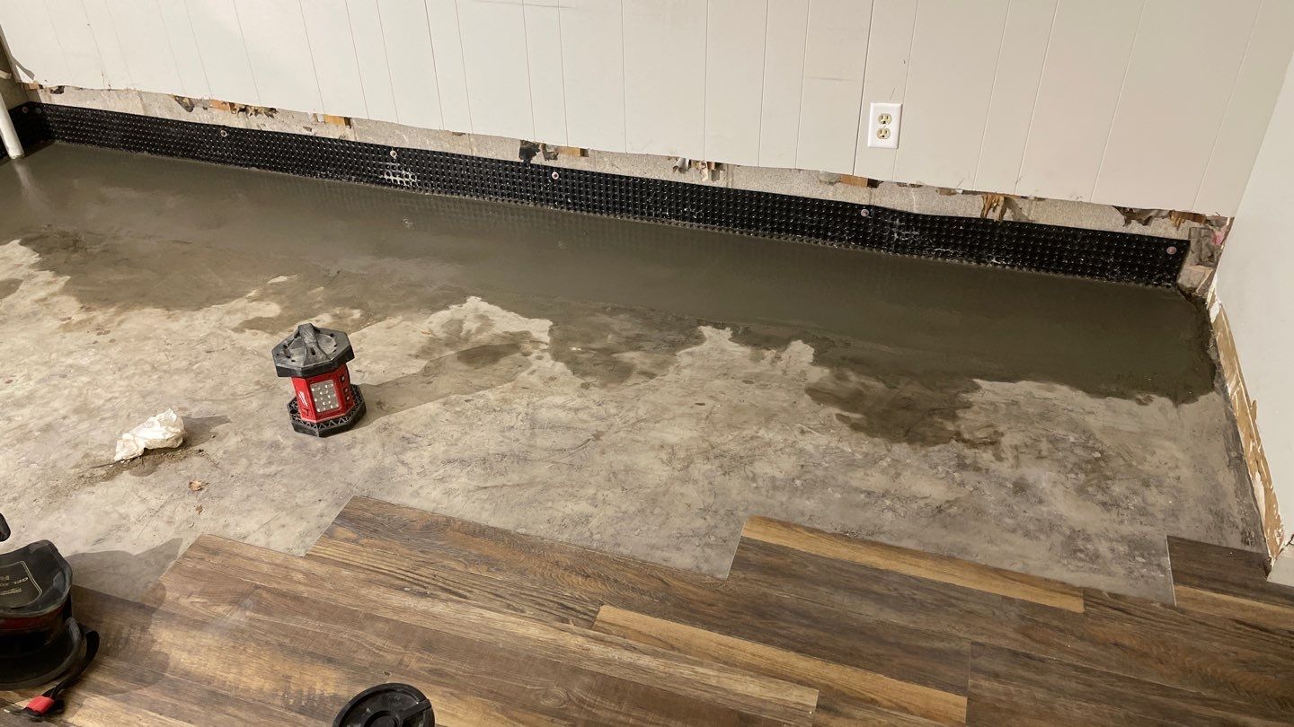 Drain tile and sump pump for George by Waterproofing Northeast