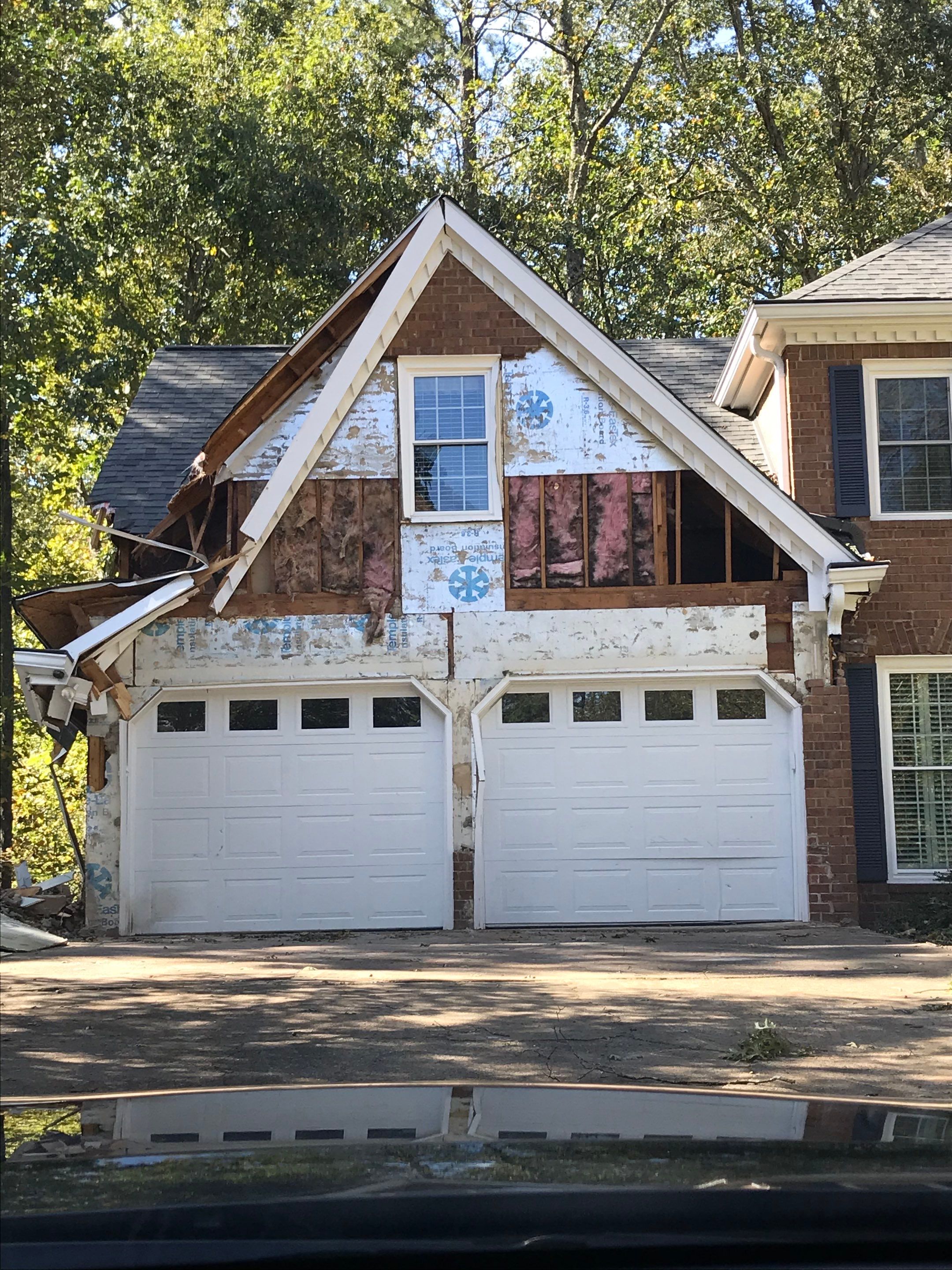 Tree Damage Structural Repair and Exterior Painting in Roswell by Swift Home Renovations
