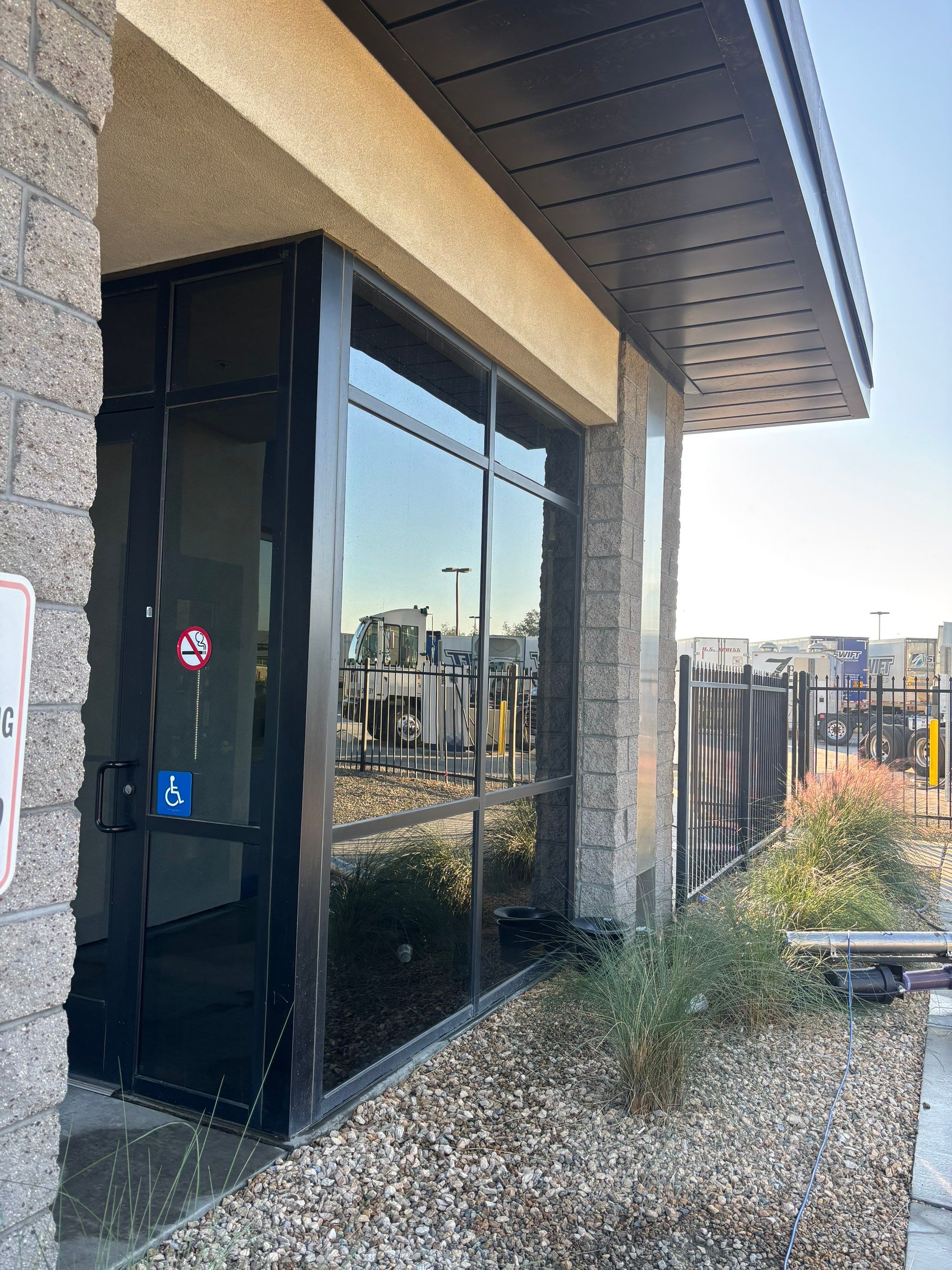 Swift Transportation Office Exterior Window Cleaning by Pirate Pete’s Power Washing