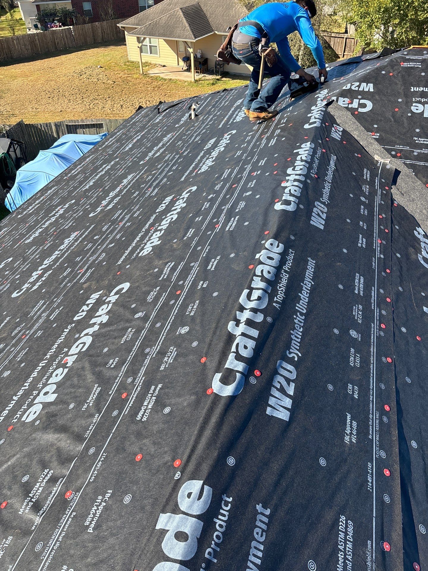 Residential Roofing Installation using Owen's Corning Duration (Lifetime) Shingles by Roof Repair Company