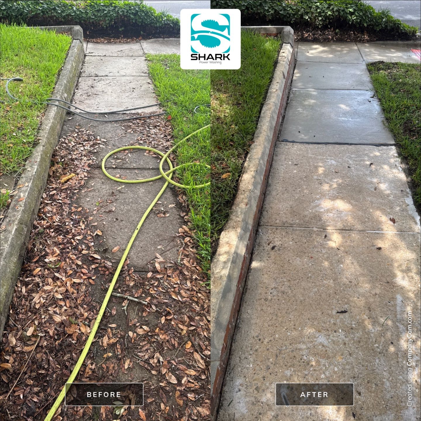 House washing in Wilmington by Shark Power Washing