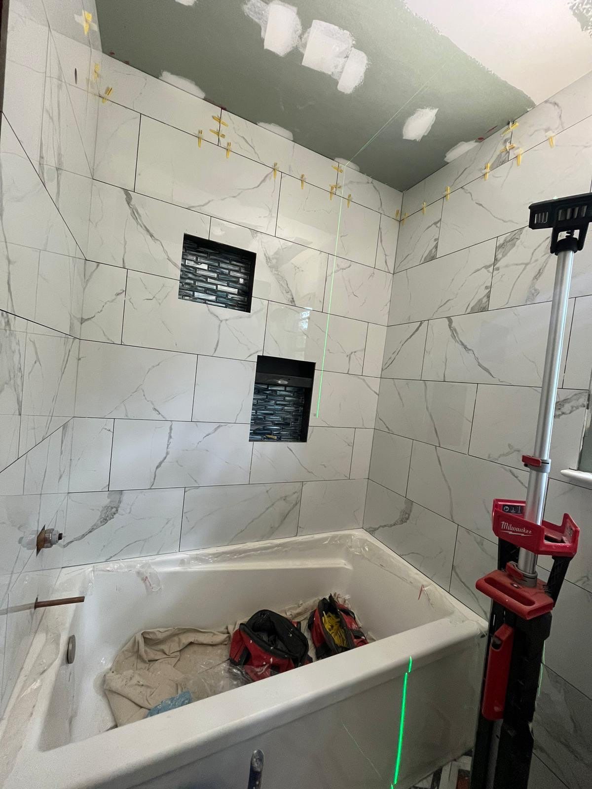Bathroom Remodel using Tile by Home Concepts Construction