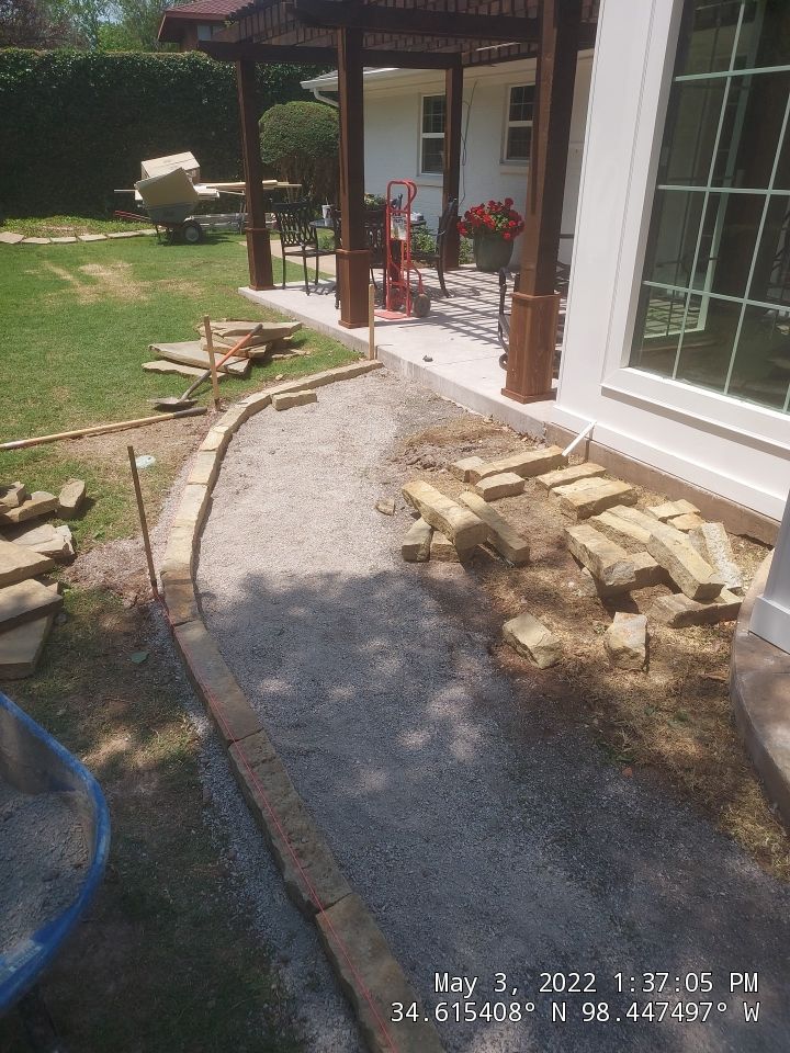 Flagstone walkway using Flagstone  by Clays Services Inc