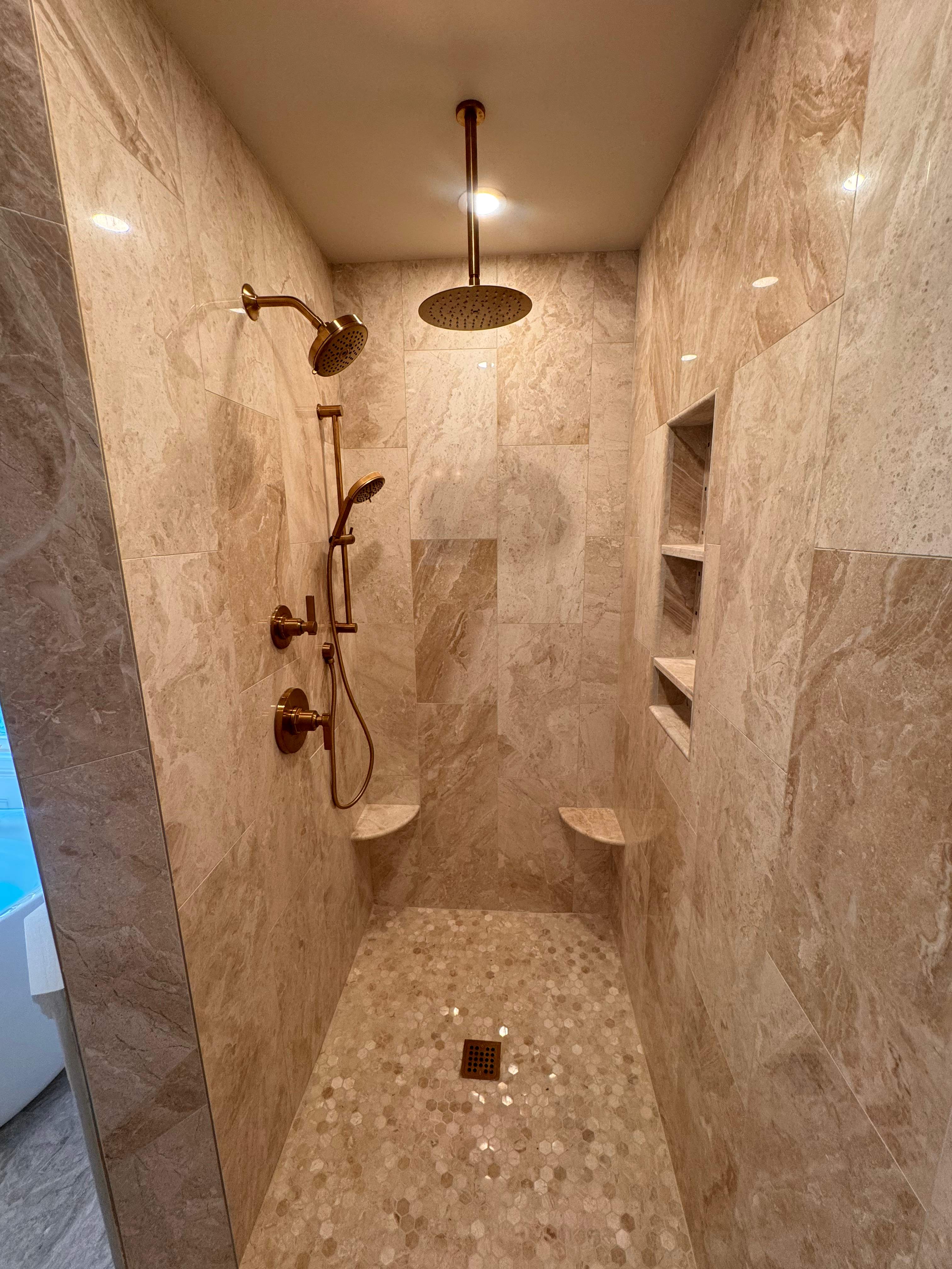 Master bathroom renovation using Free standing tub