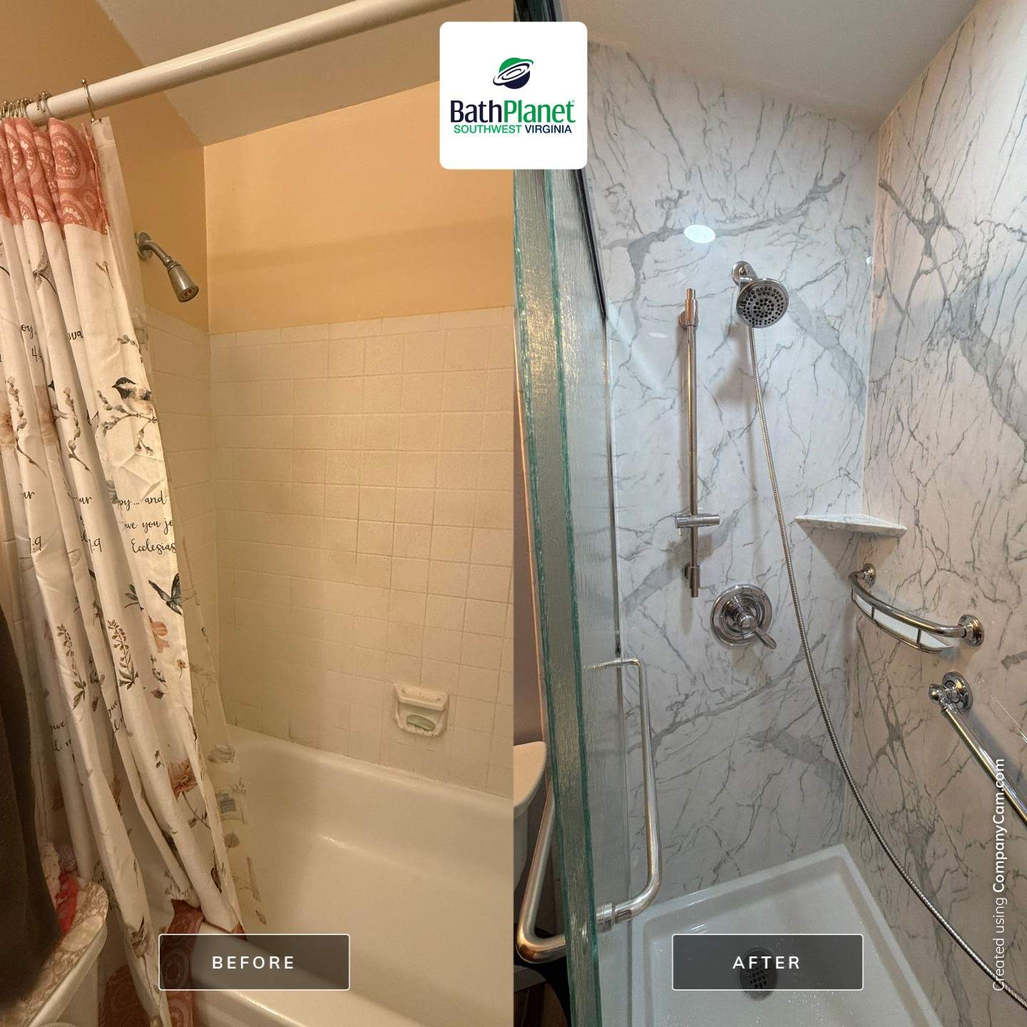 Tub to Shower Remodel by BathPlanet SW Virginia
