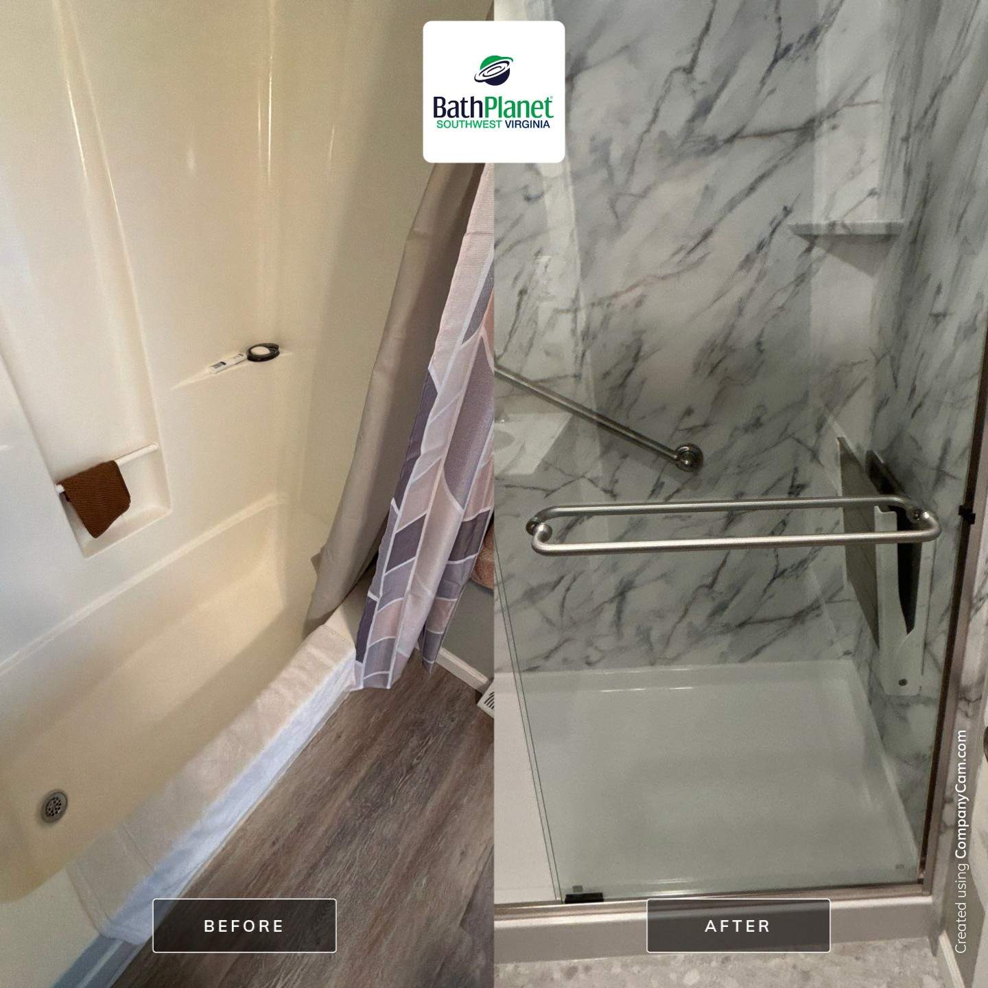 Tub to Shower Remodel by BathPlanet SW Virginia