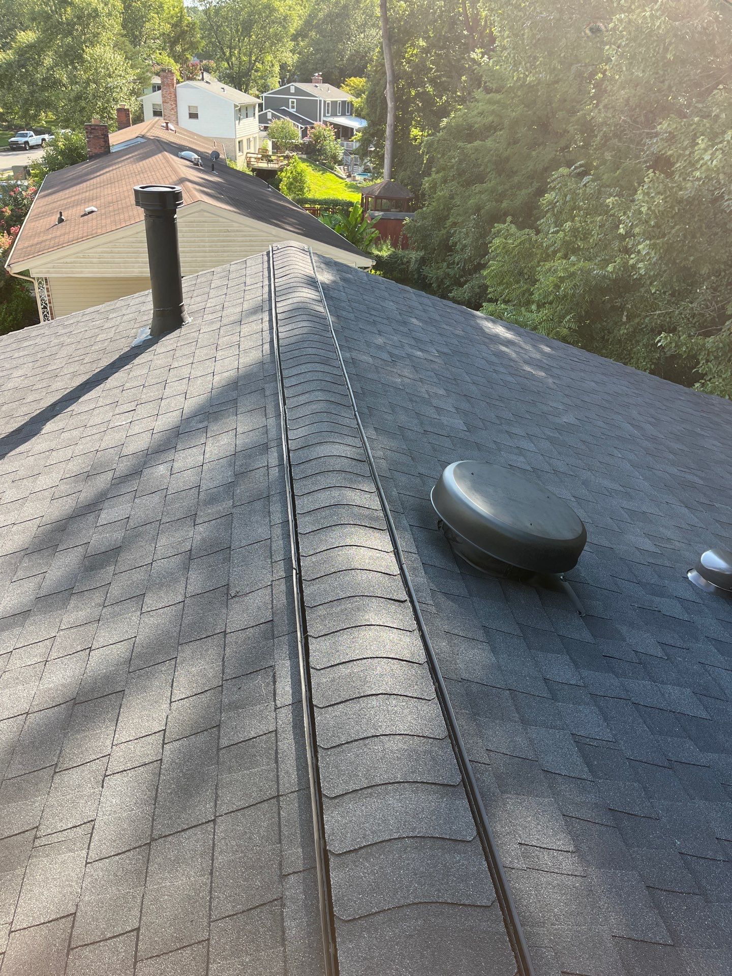 Burke: Residential Roof Installation with CertainTeed Landmark Pro Designer Shingles in Max Def Charcoal Black by RM Banning, Inc.