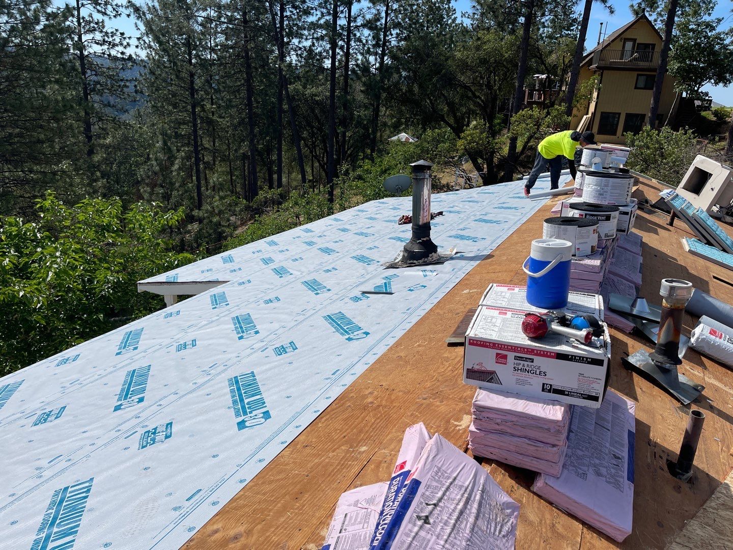Residential Roofing Installation using Owens Corning Roofing Shingles by Byers Enterprises 
