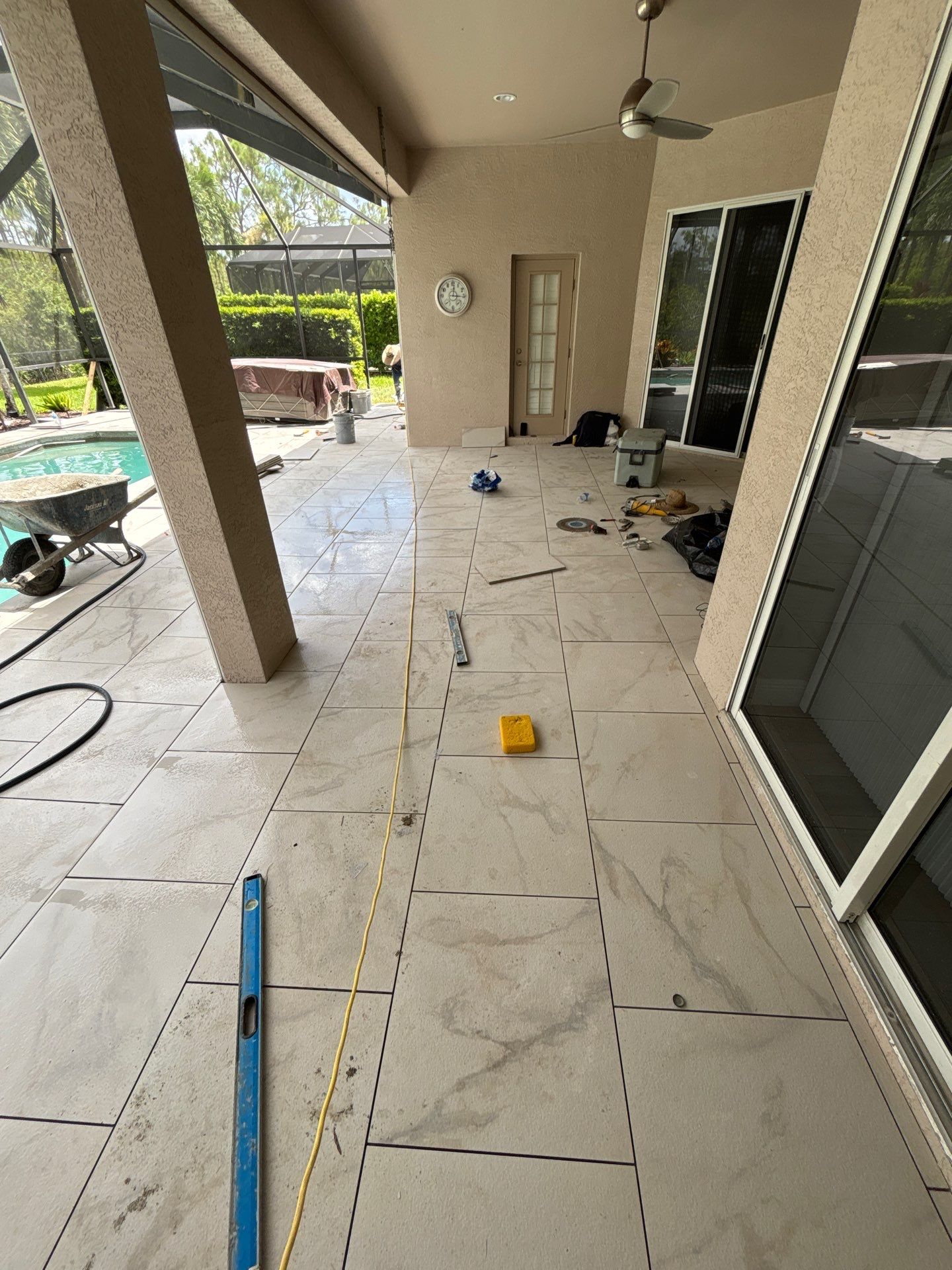 Porcelain Pool Deck - Colonial Country Club by Old Town Pavers Llc