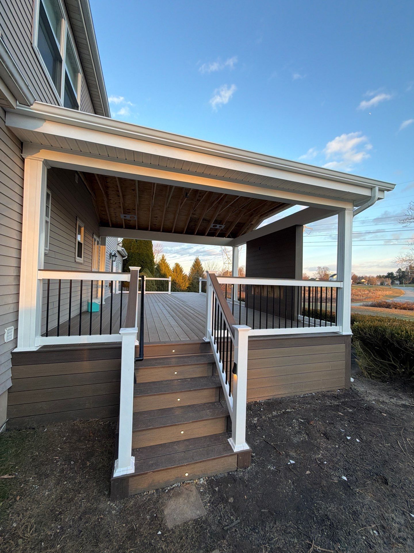 New Deck With a Roof and TV Mount in Raritan, New Jersey by deck guardian