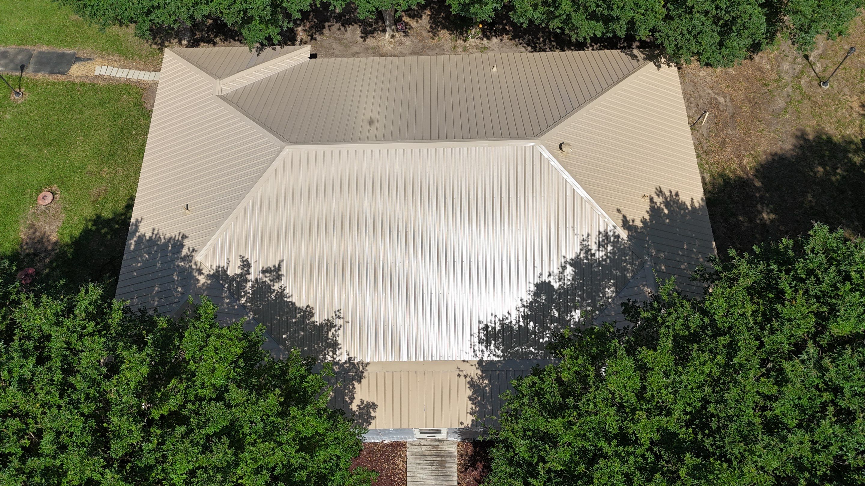 Thornton, Tx - Metal Roof 26G Alamo Rib, Saddle Tan color by Wells Legacy Roofing