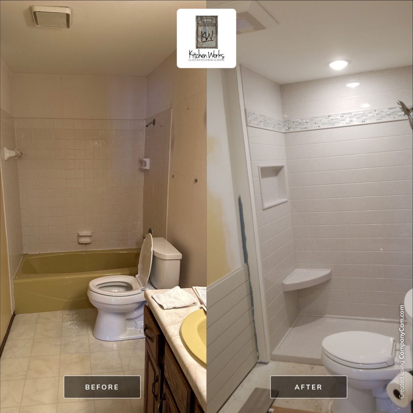 Diane's Basement Bath Remodel by Kitchen Works LLC