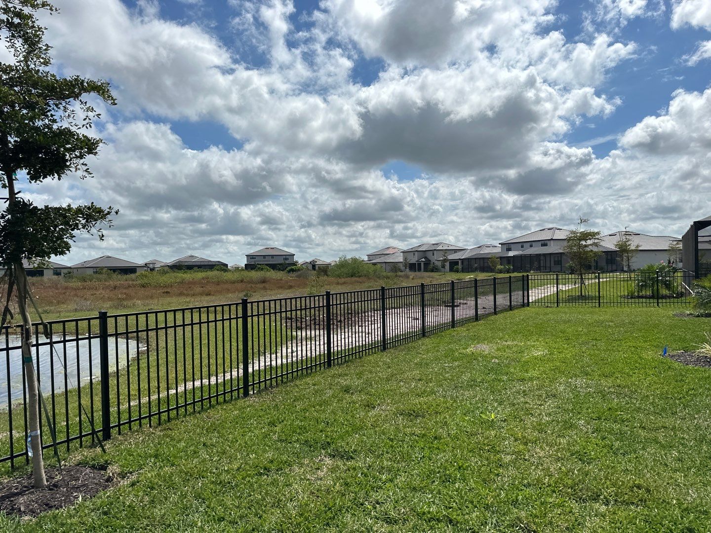 Aluminum Fence Installation using Black 3 Rail Aluminum Fence by Asap fence and gates, LLC