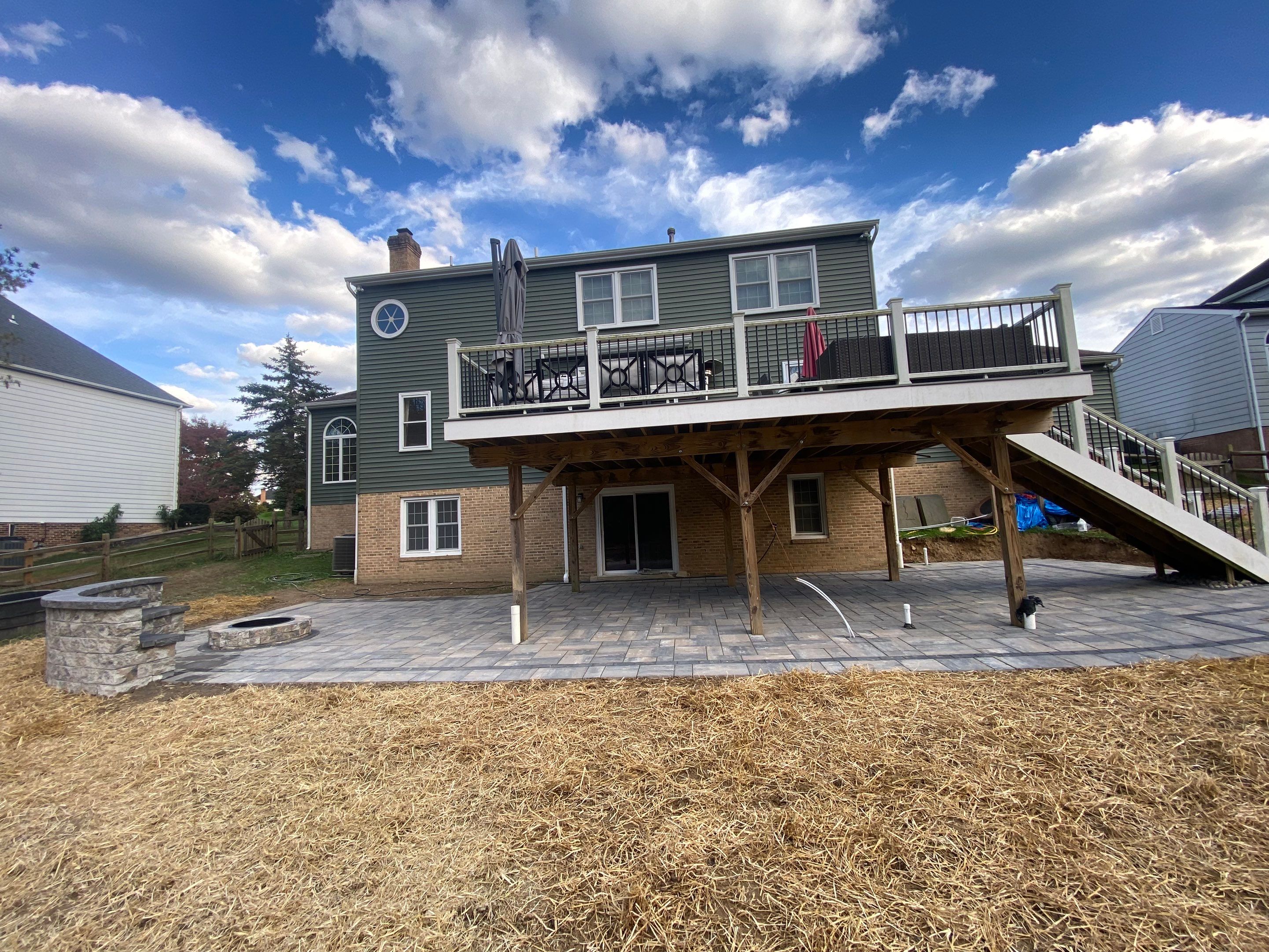 Backyard Transformation using Techo-Bloc Pavers by The Smet Companies, LLC