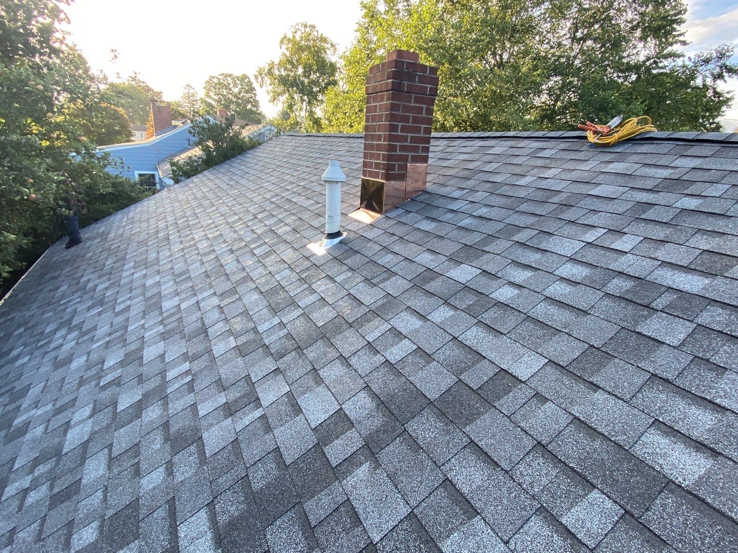 Residential Roofing Installation using Owens Corning Duration Slatestone Gray by A Plus Exterior