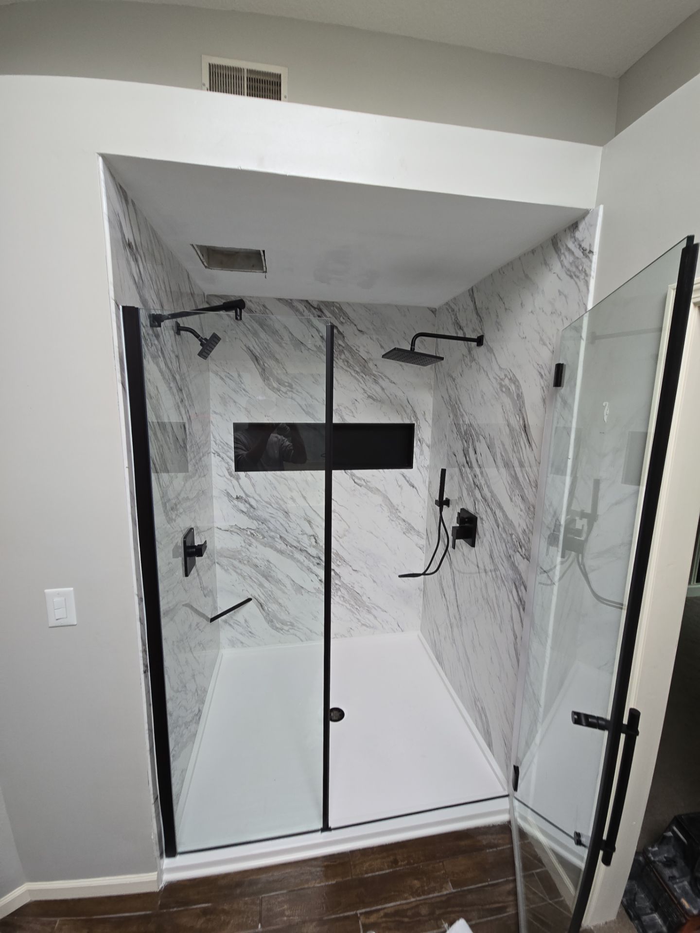 Existing tile shower was a rotting disaster by The Shower Company